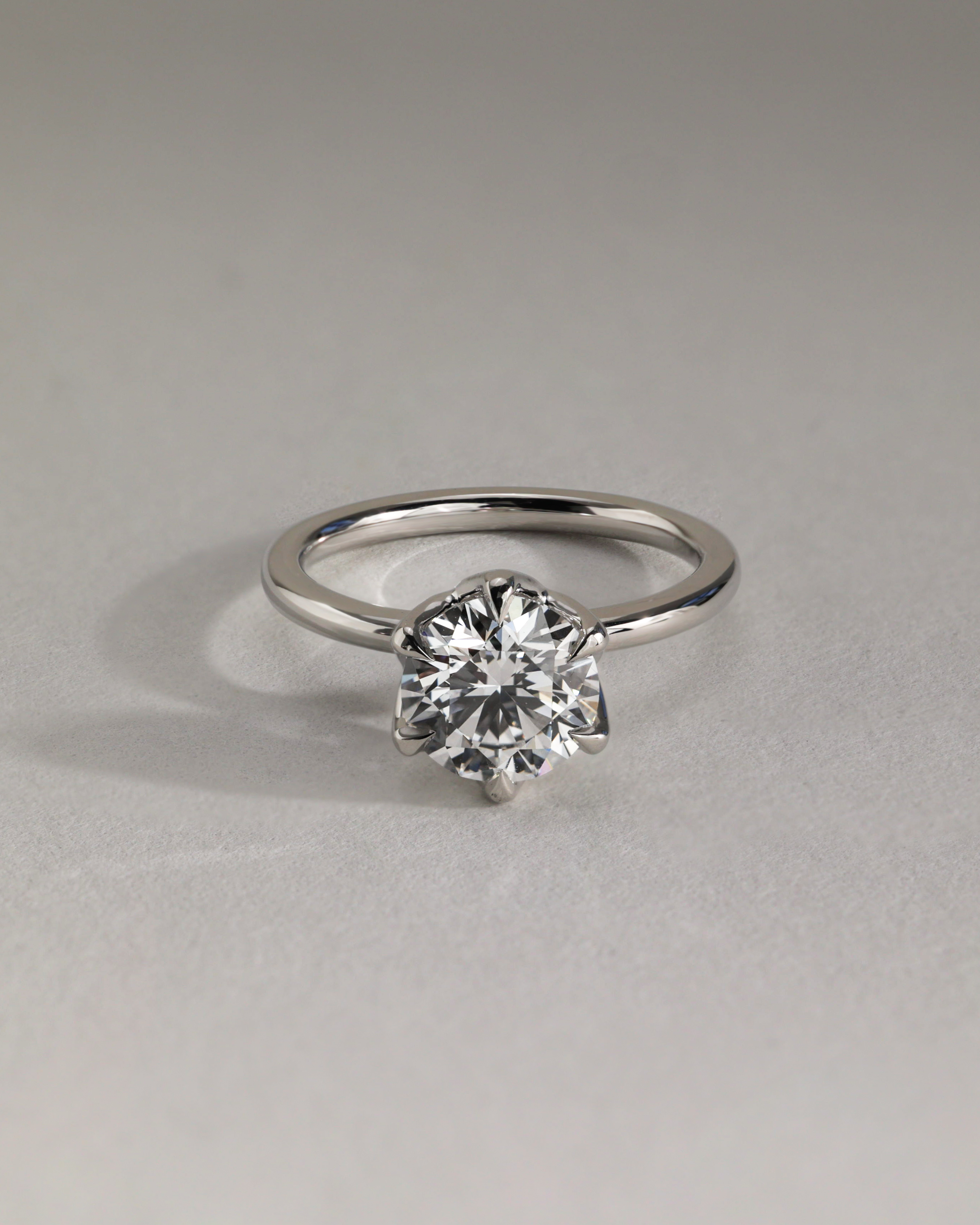 Iris  6 Claw Round Solitaire Lifestyle Image