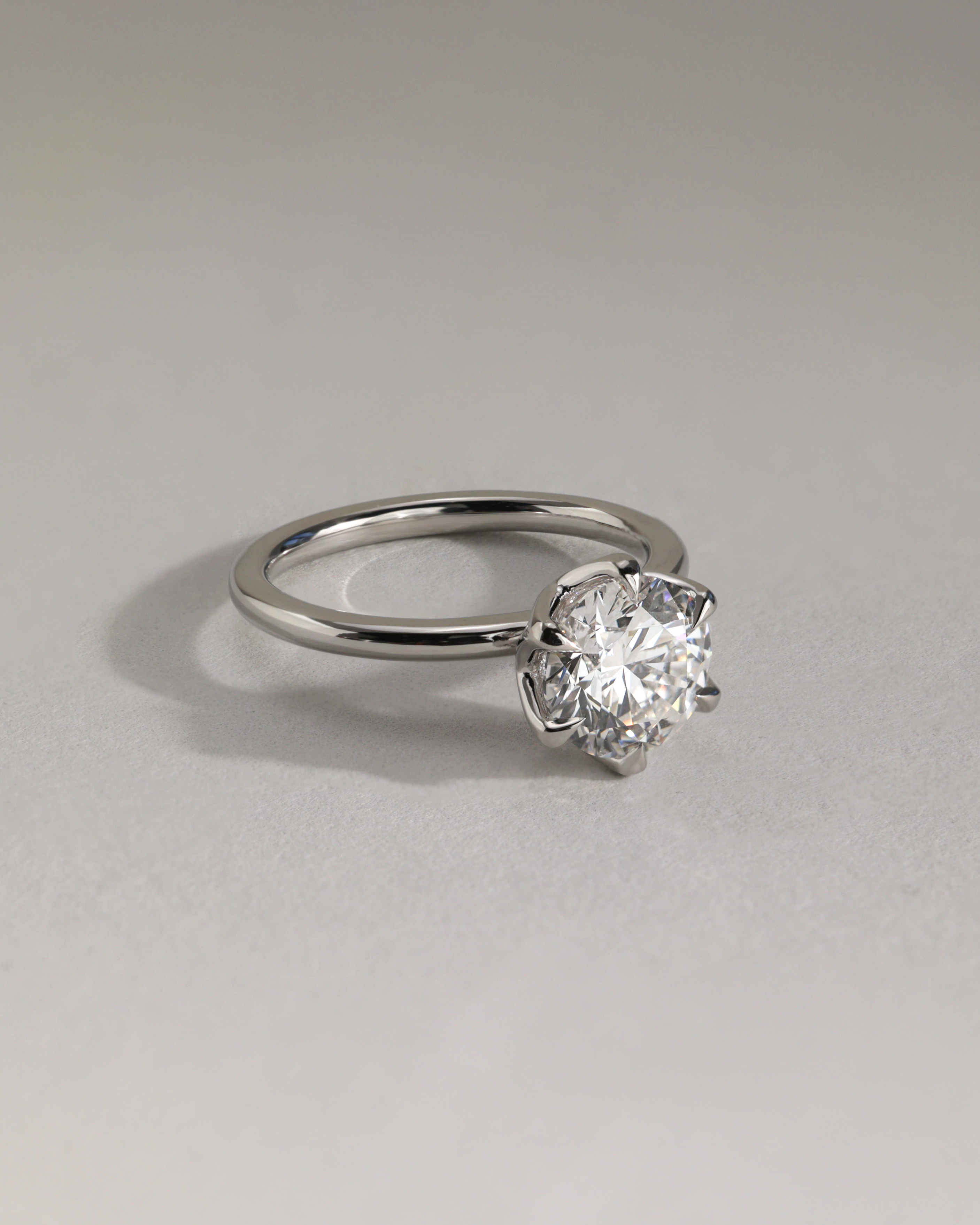 Iris  6 Claw Round Solitaire Lifestyle Image