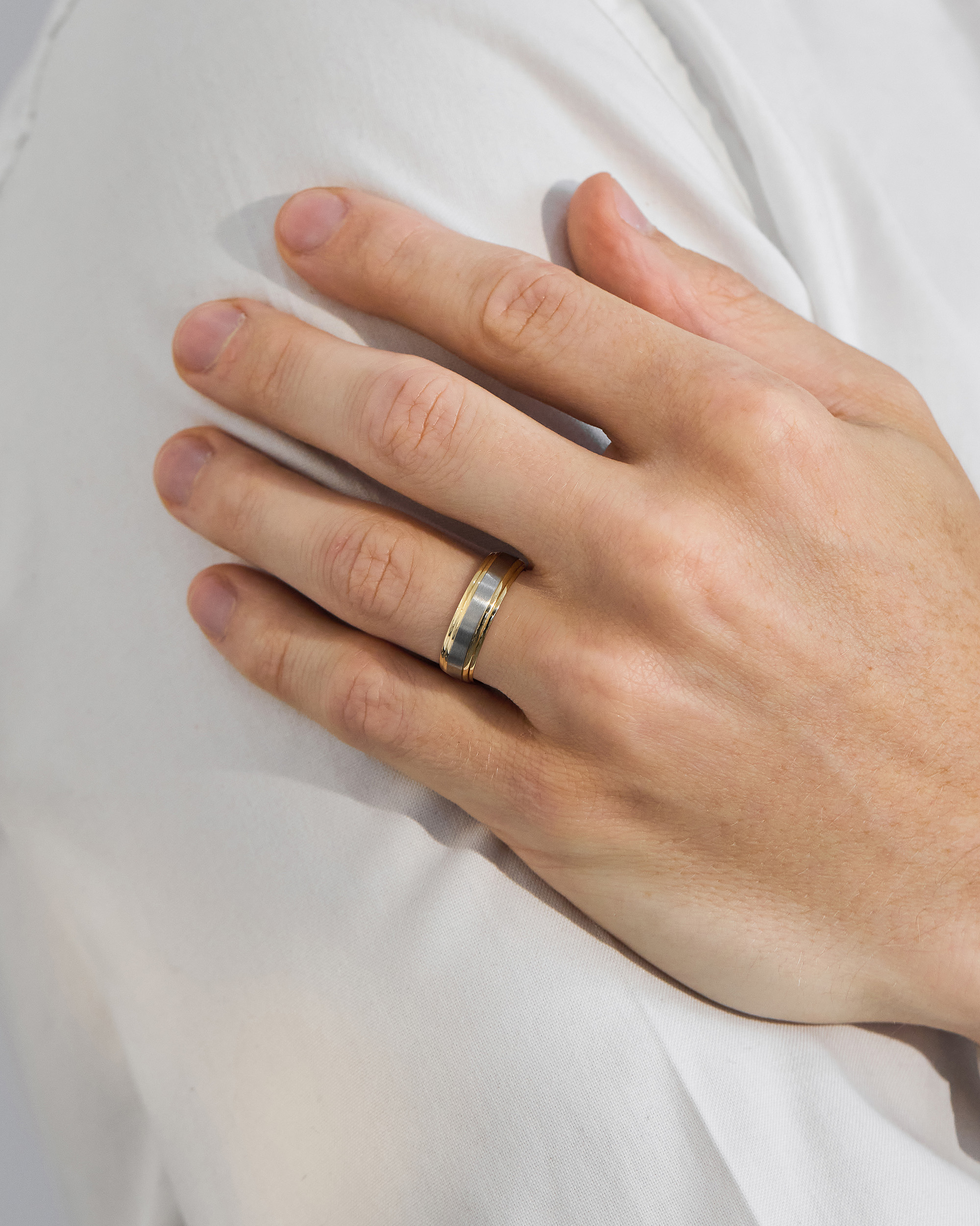 Isaiah Mens Wedding Ring Lifestyle Image