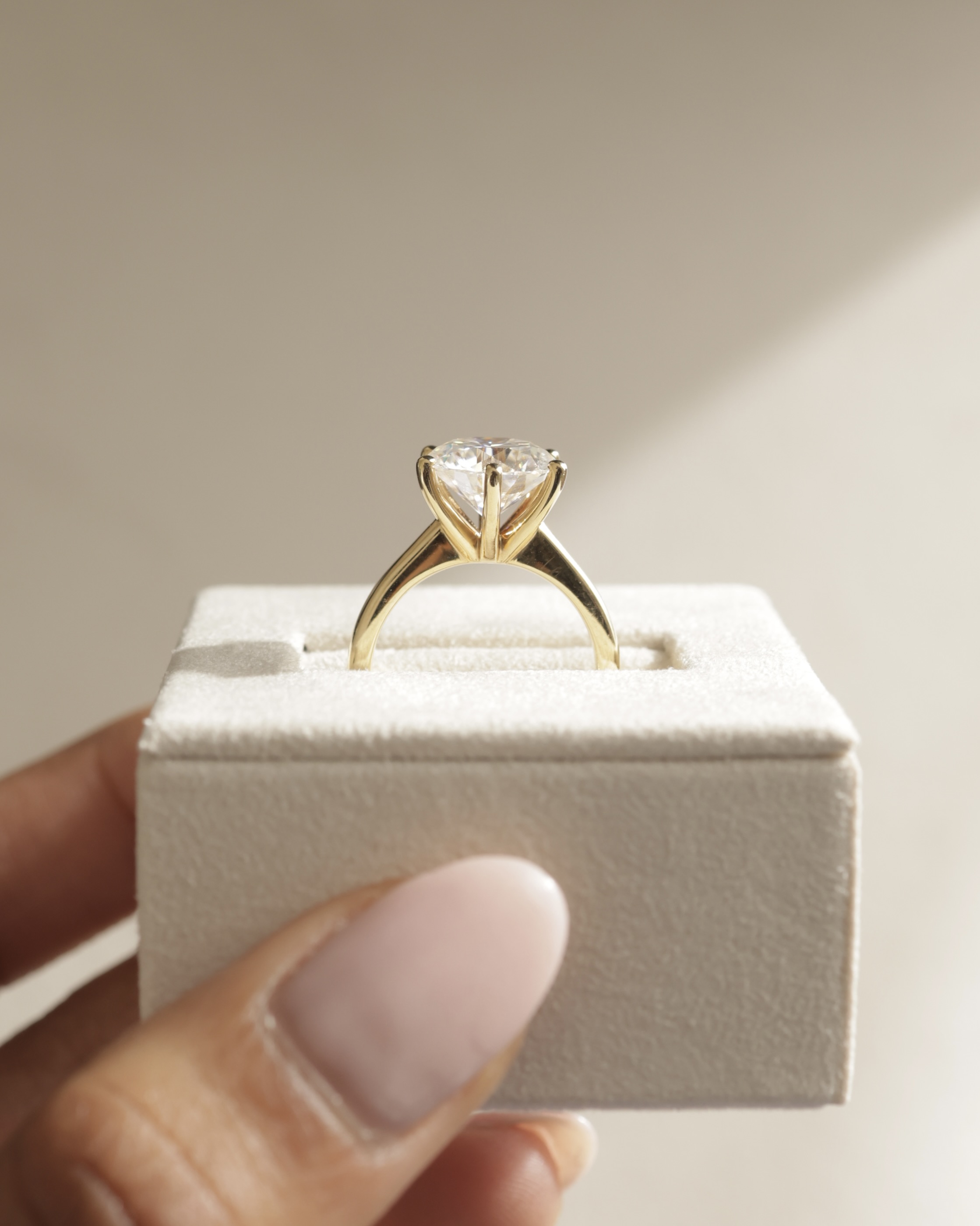 Jacqueline  6 Claw Round Solitaire Lifestyle Image