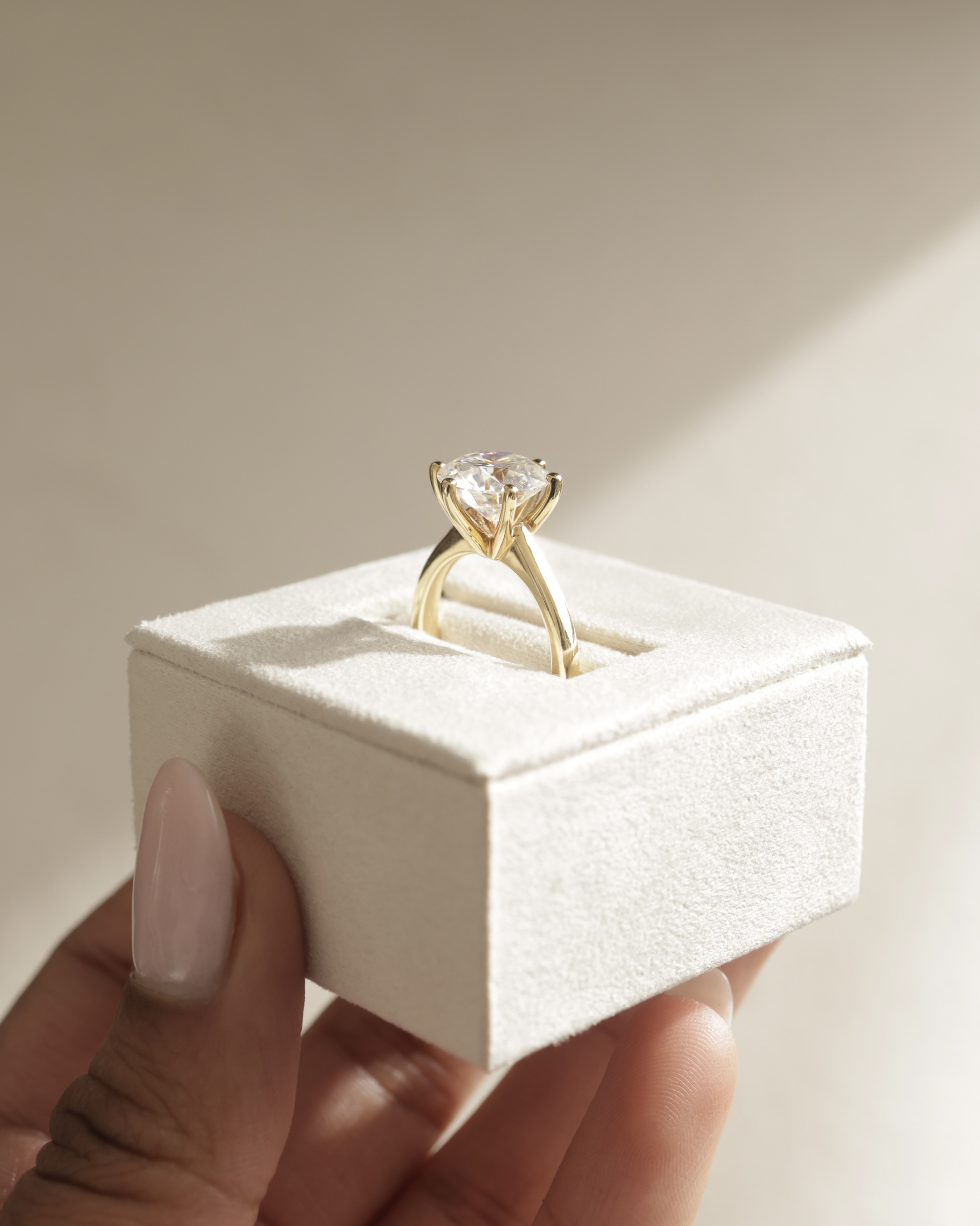 Jacqueline  6 Claw Round Solitaire Lifestyle Image