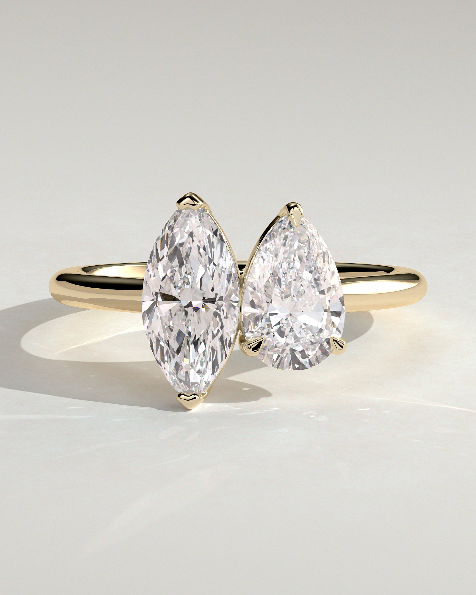 Jana Double Setting Pear and Marquise Solitaires