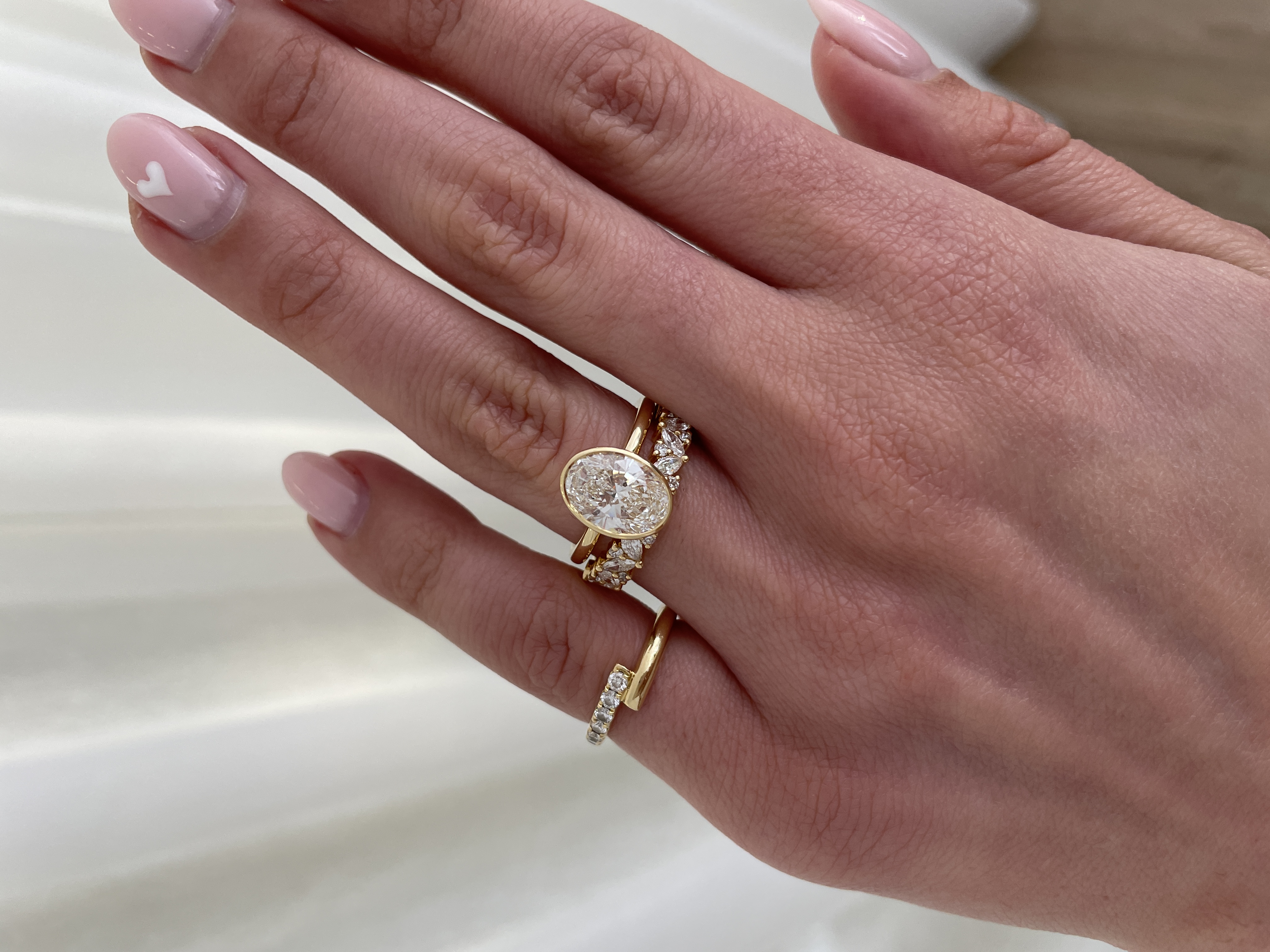 Lana - Round and Marquise Accent Wedding Ring Lifestyle Image
