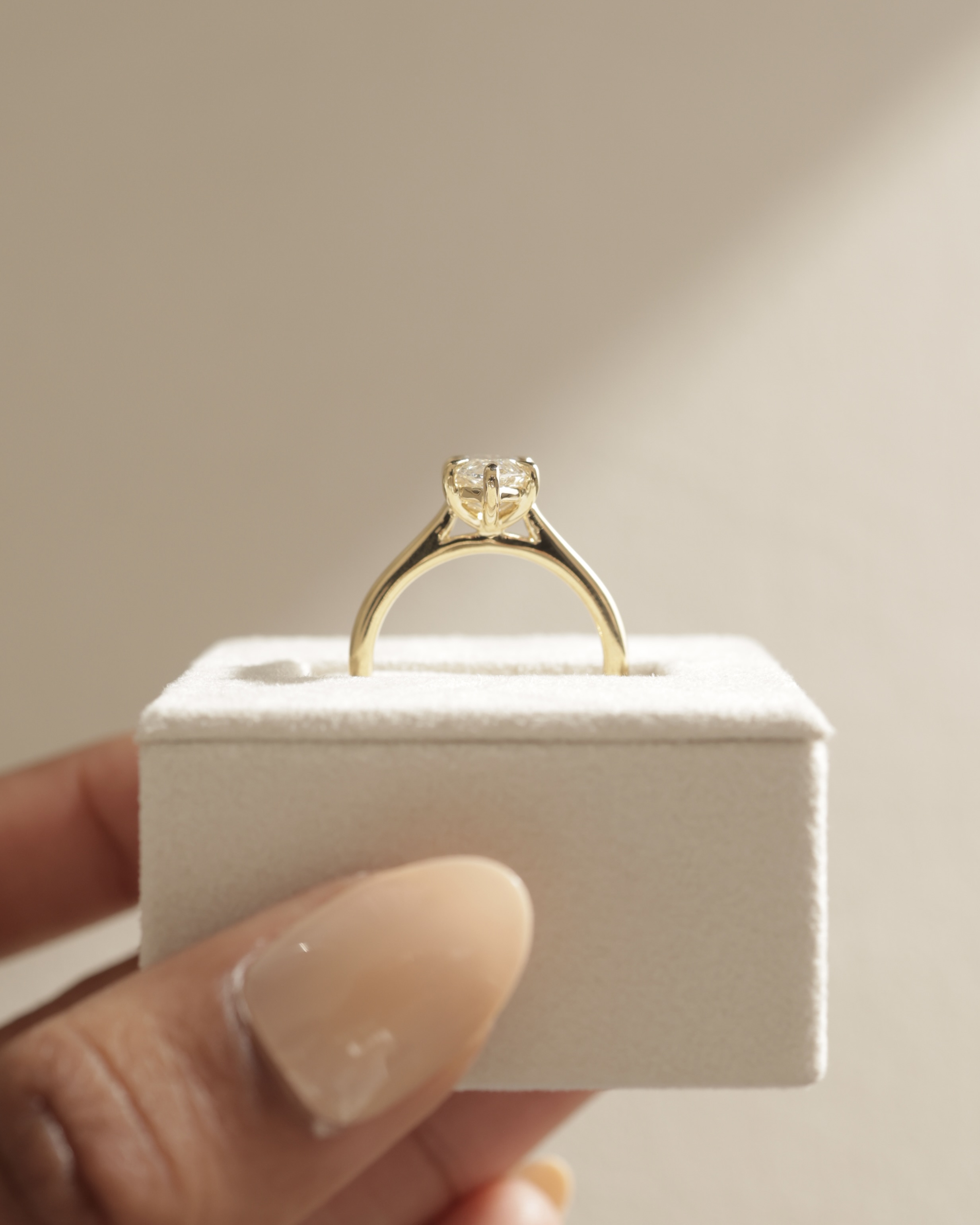 Leila - 6 Claw Marquise Solitaire Lifestyle Image