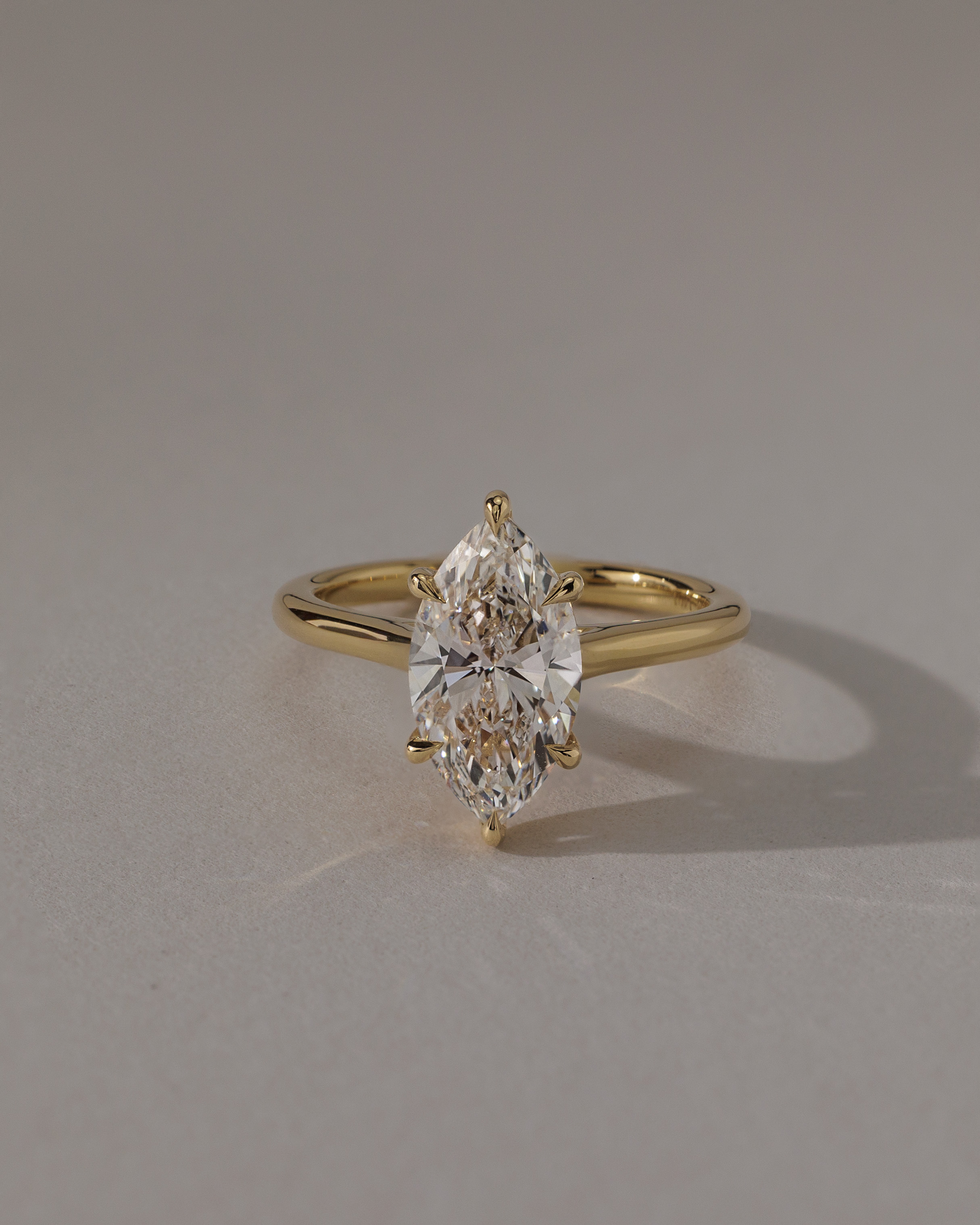 Leila - 6 Claw Marquise Solitaire Lifestyle Image