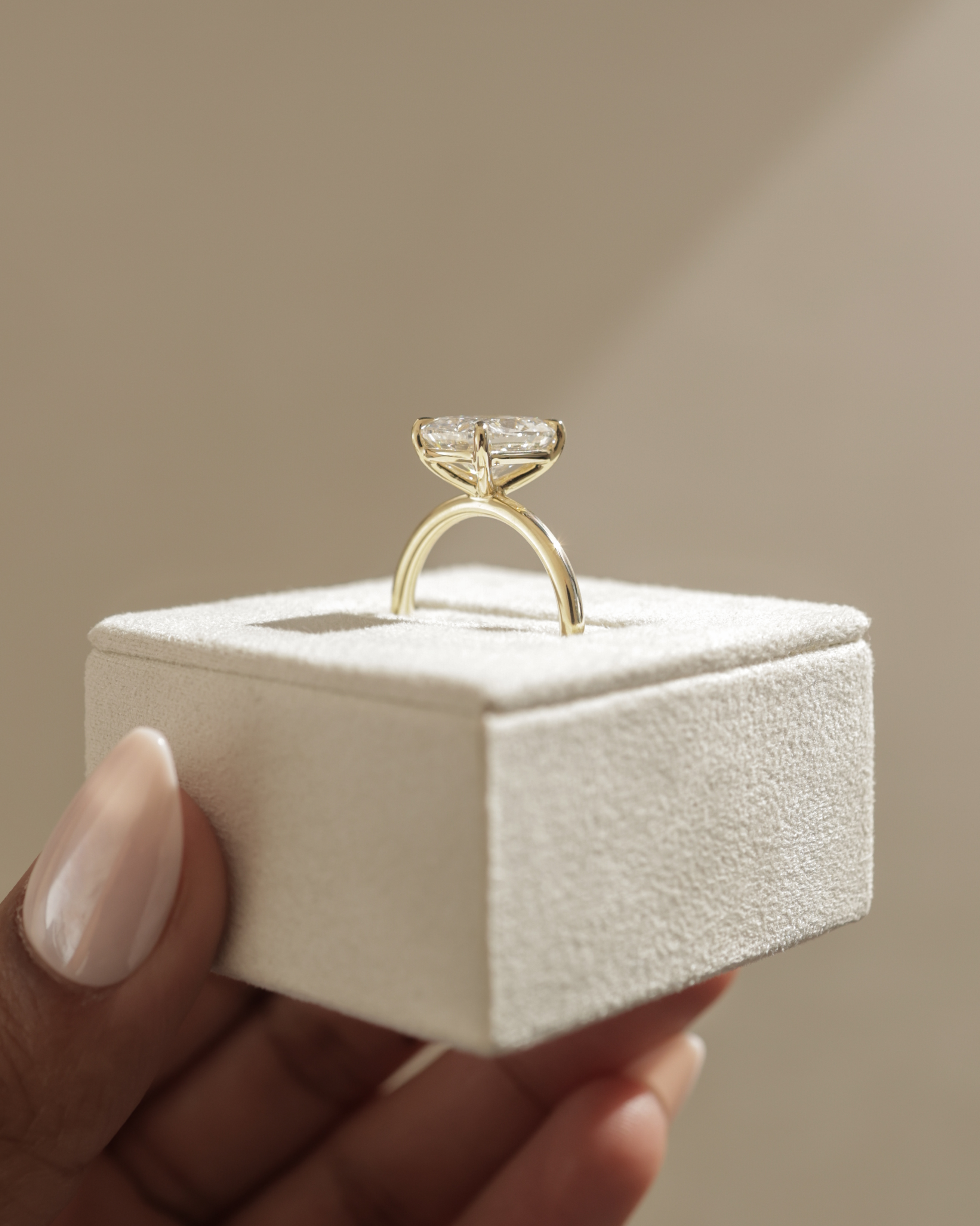 Leonora - Elongated Cushion Solitaire Lifestyle Image