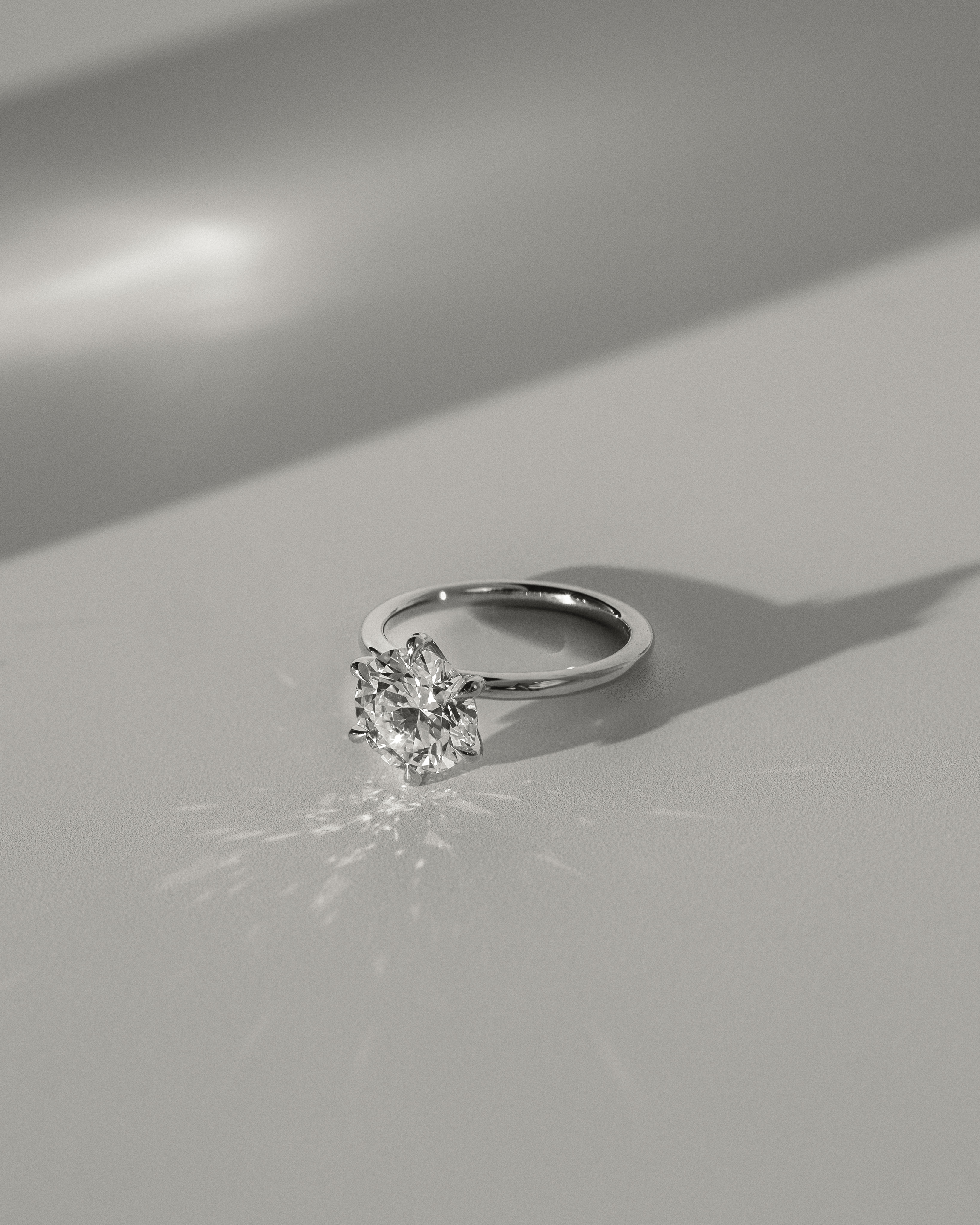 Louise  6 Claw Round Solitaire Lifestyle Image