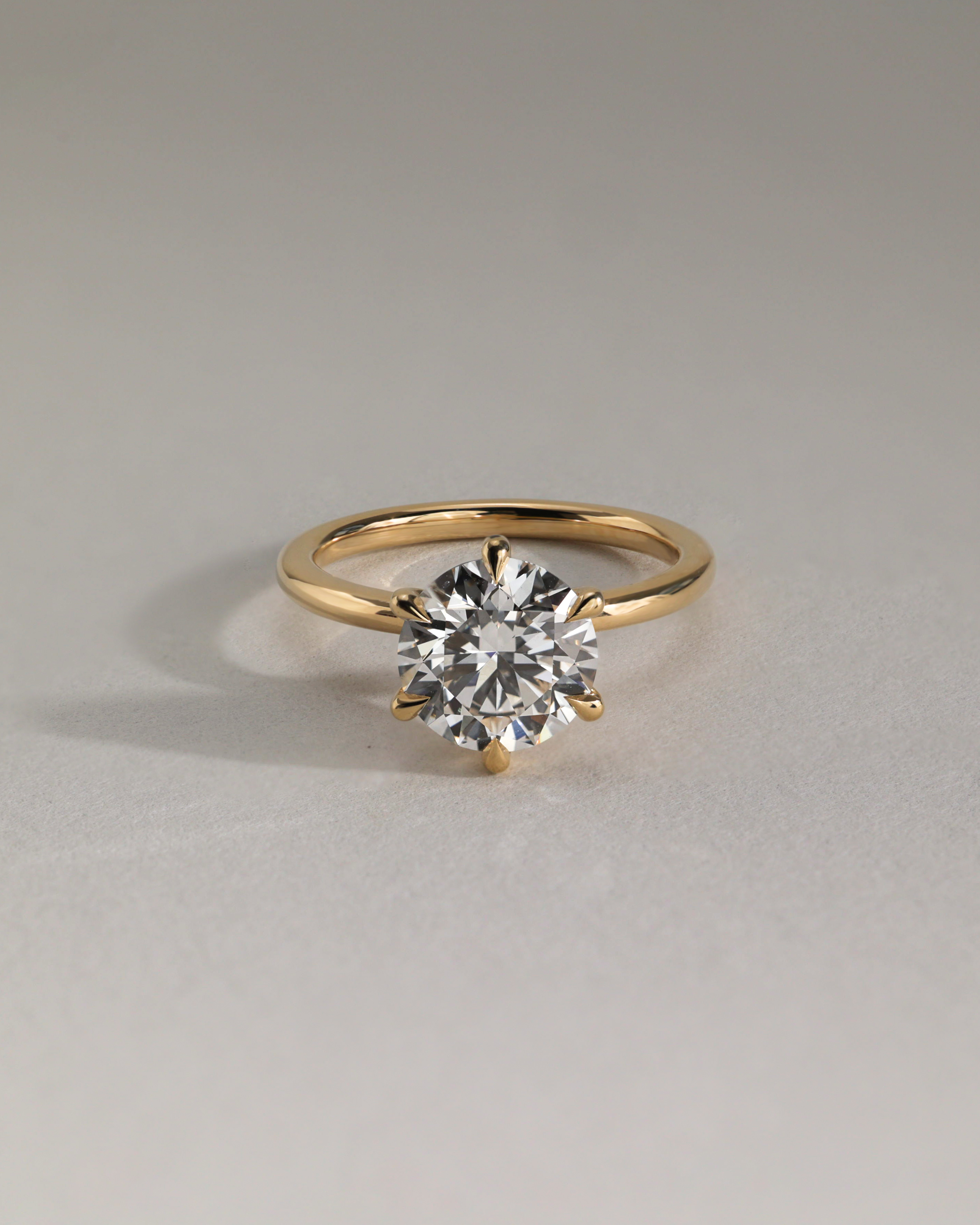 Louise  6 Claw Round Solitaire Lifestyle Image