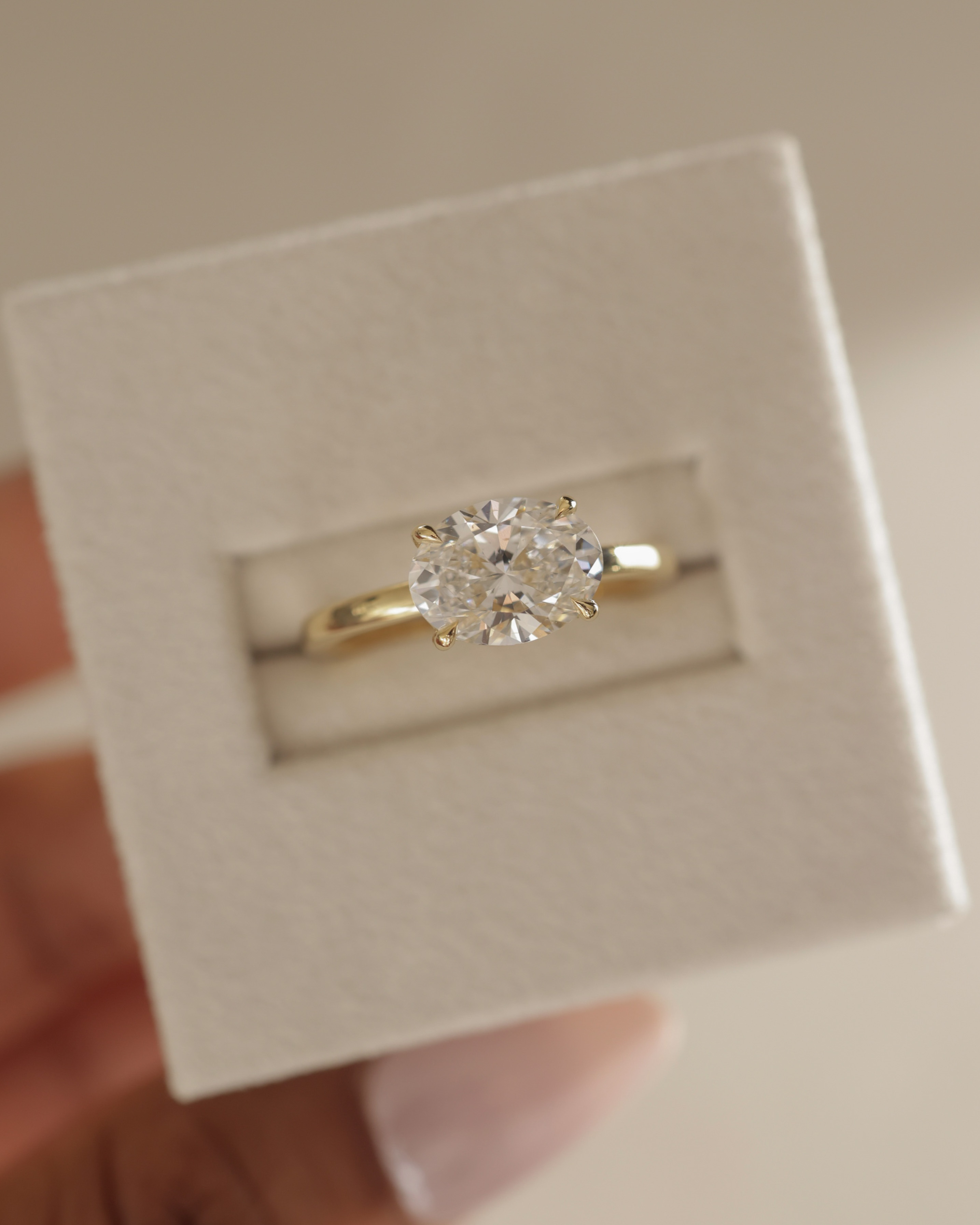 Mabeline- 4 Claw East West Solitaire Lifestyle Image