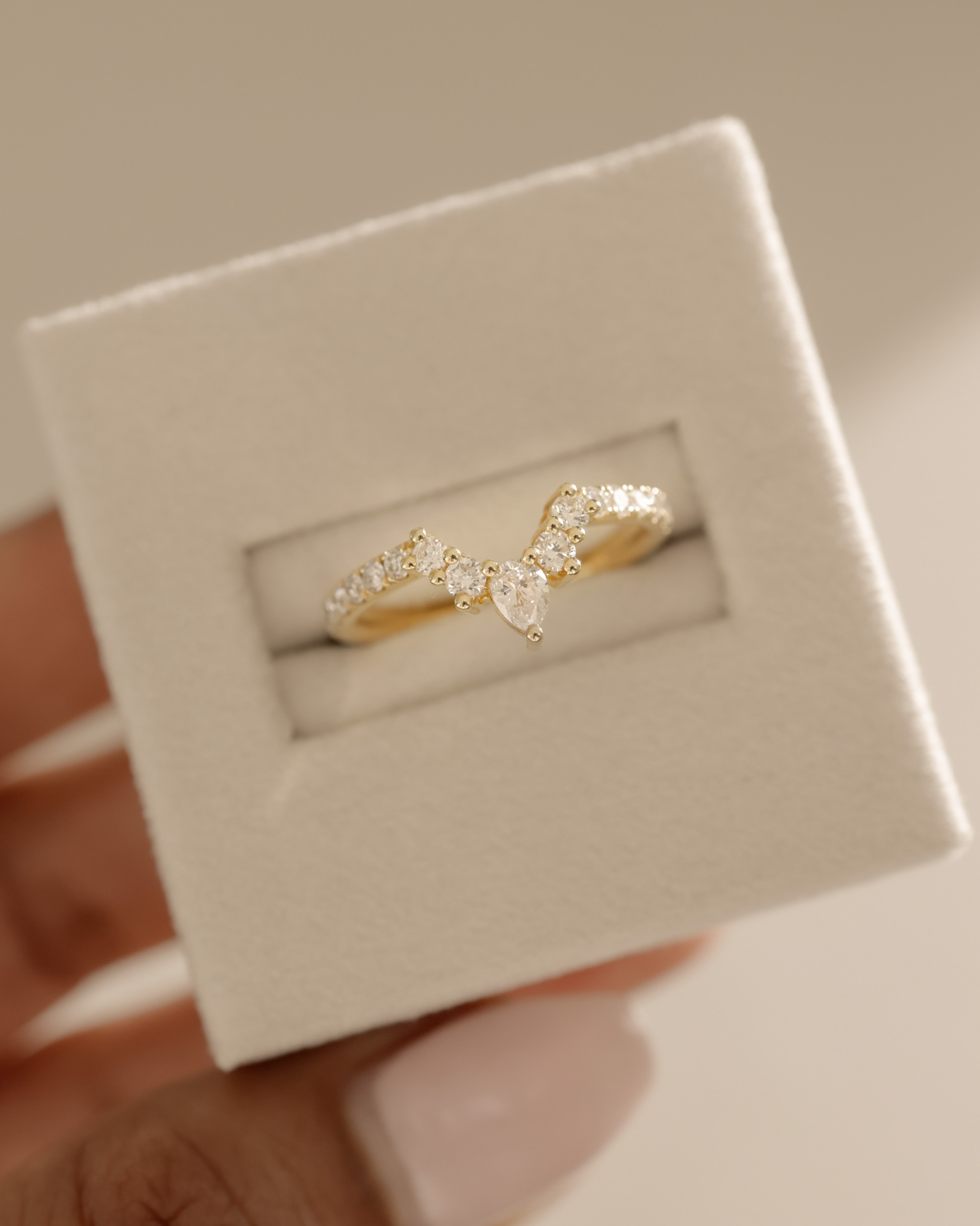 Mara - Curved Pave Band with Accent Stones Lifestyle Image