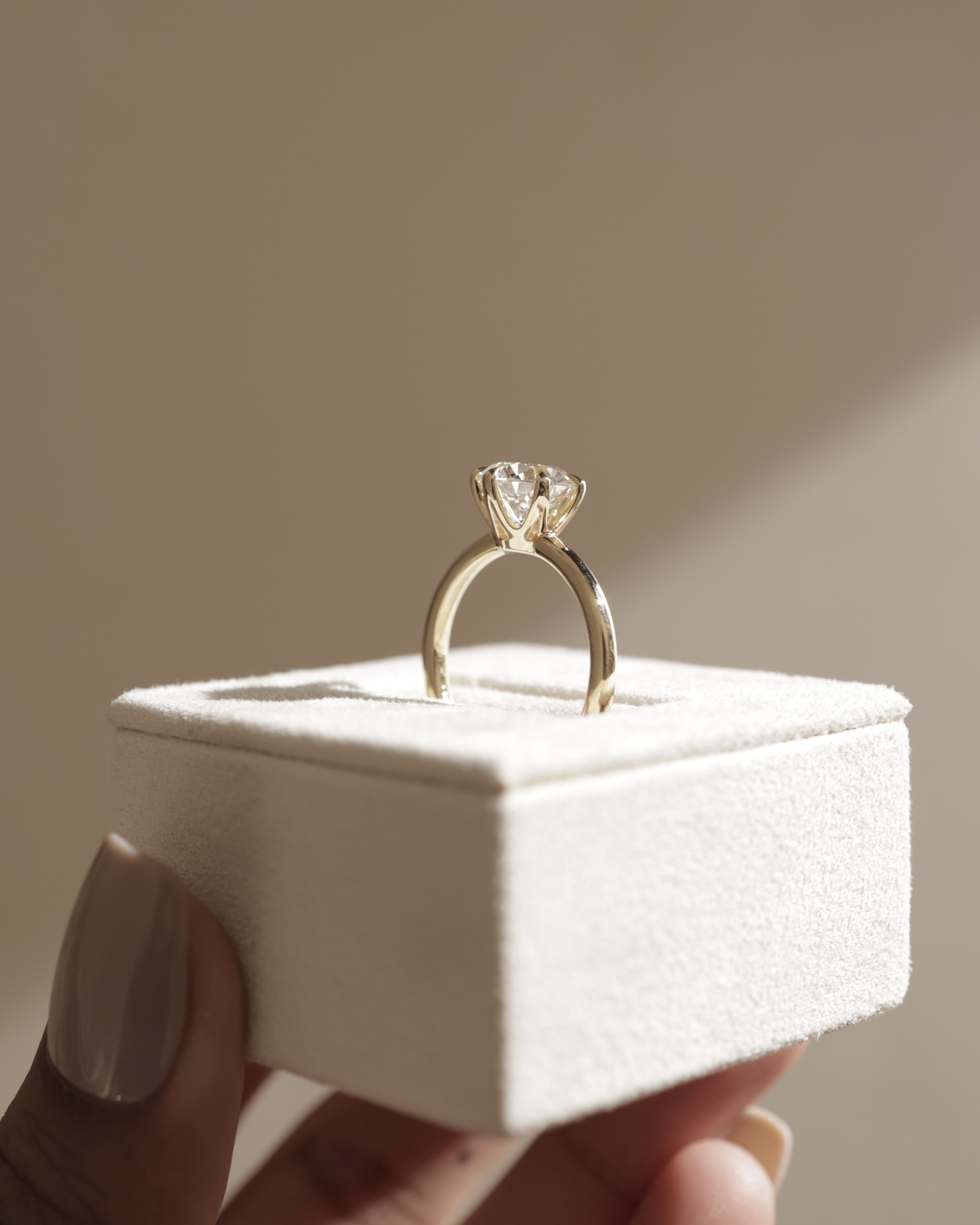 Mariah - Low Set Round Solitaire Lifestyle Image