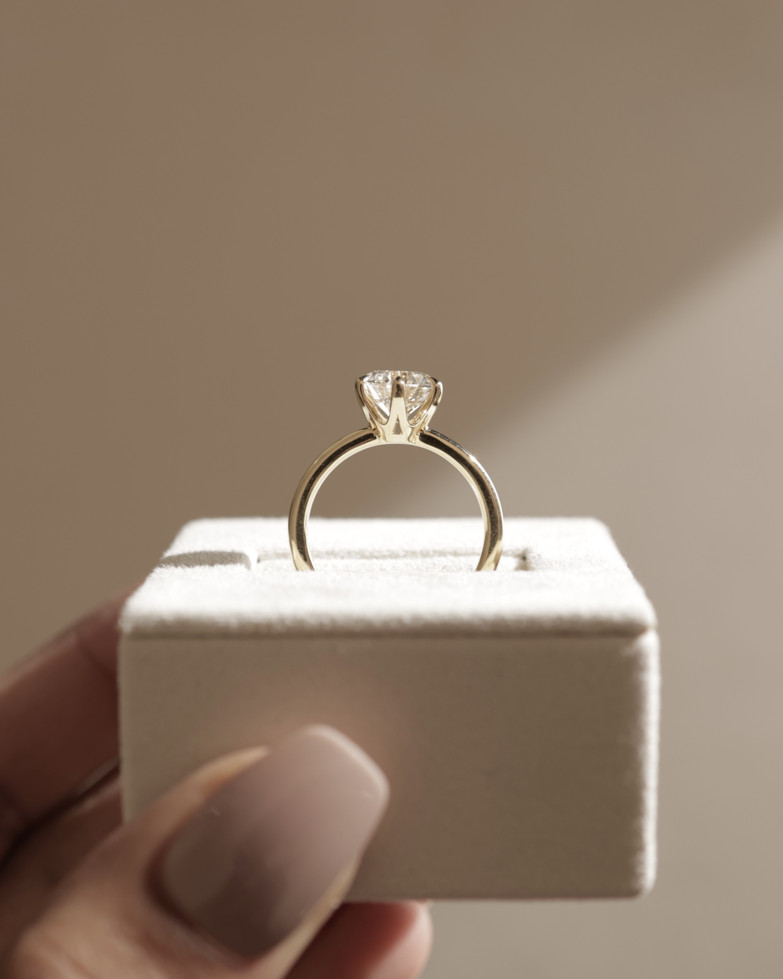 Mariah - Low Set Round Solitaire Lifestyle Image