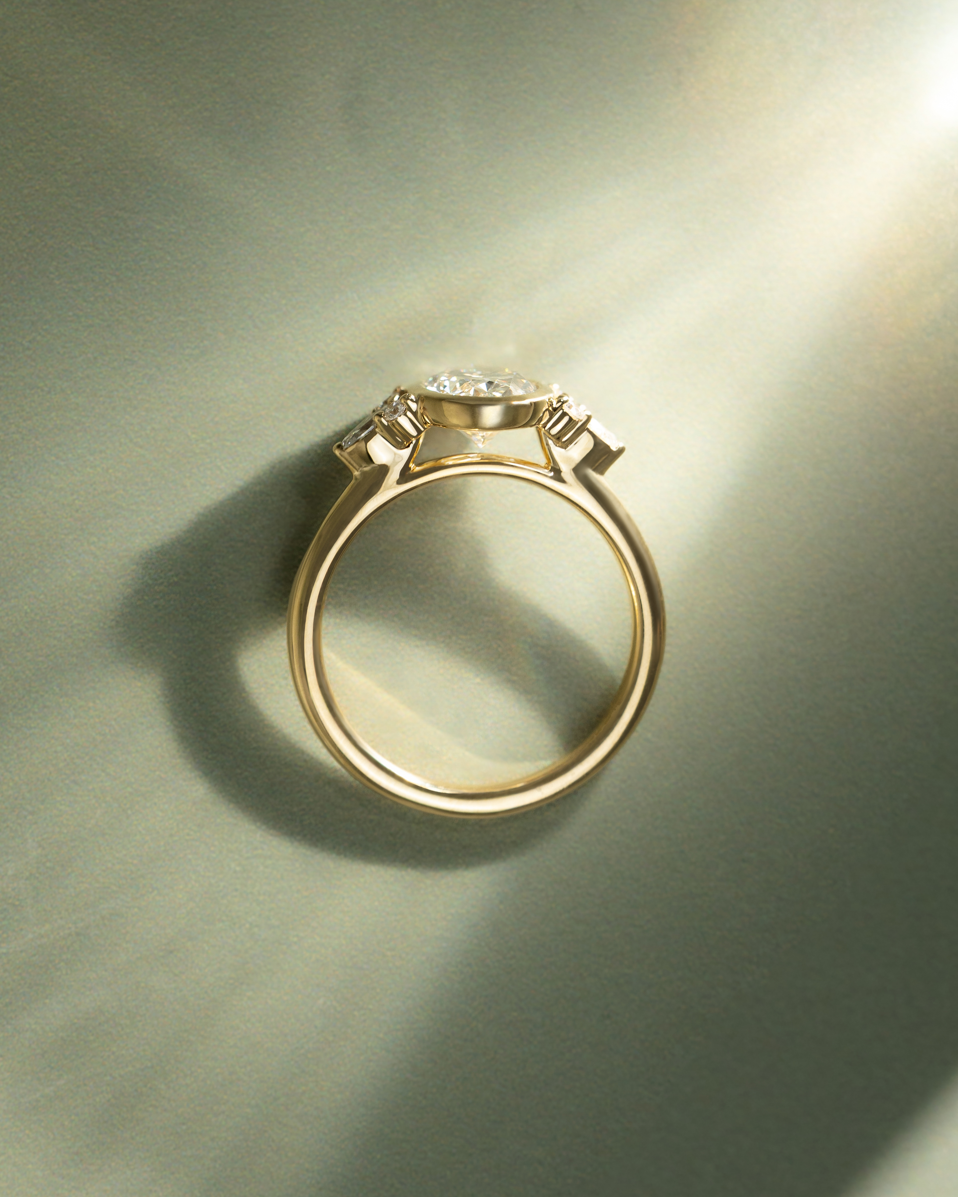 Meesha - Oval Floating Bezel with Accent Stones Lifestyle Image