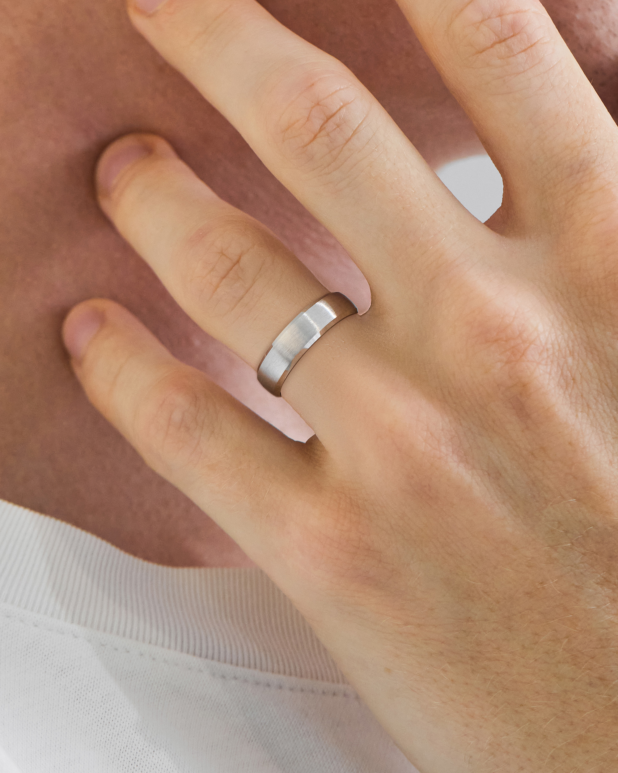 Michael Mens Wedding Ring Lifestyle Image