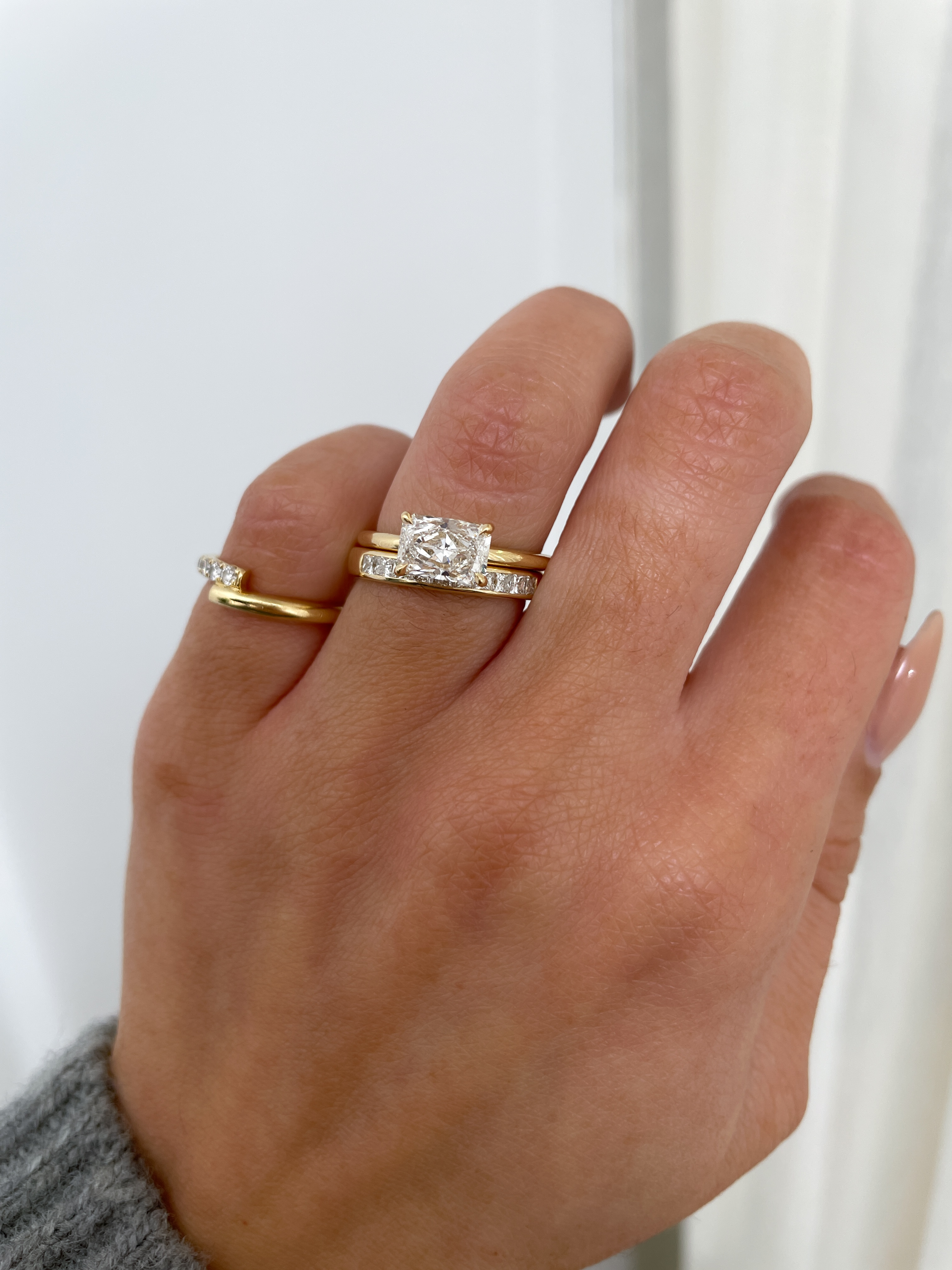 Miranda - Channel Set Wedding Ring Lifestyle Image