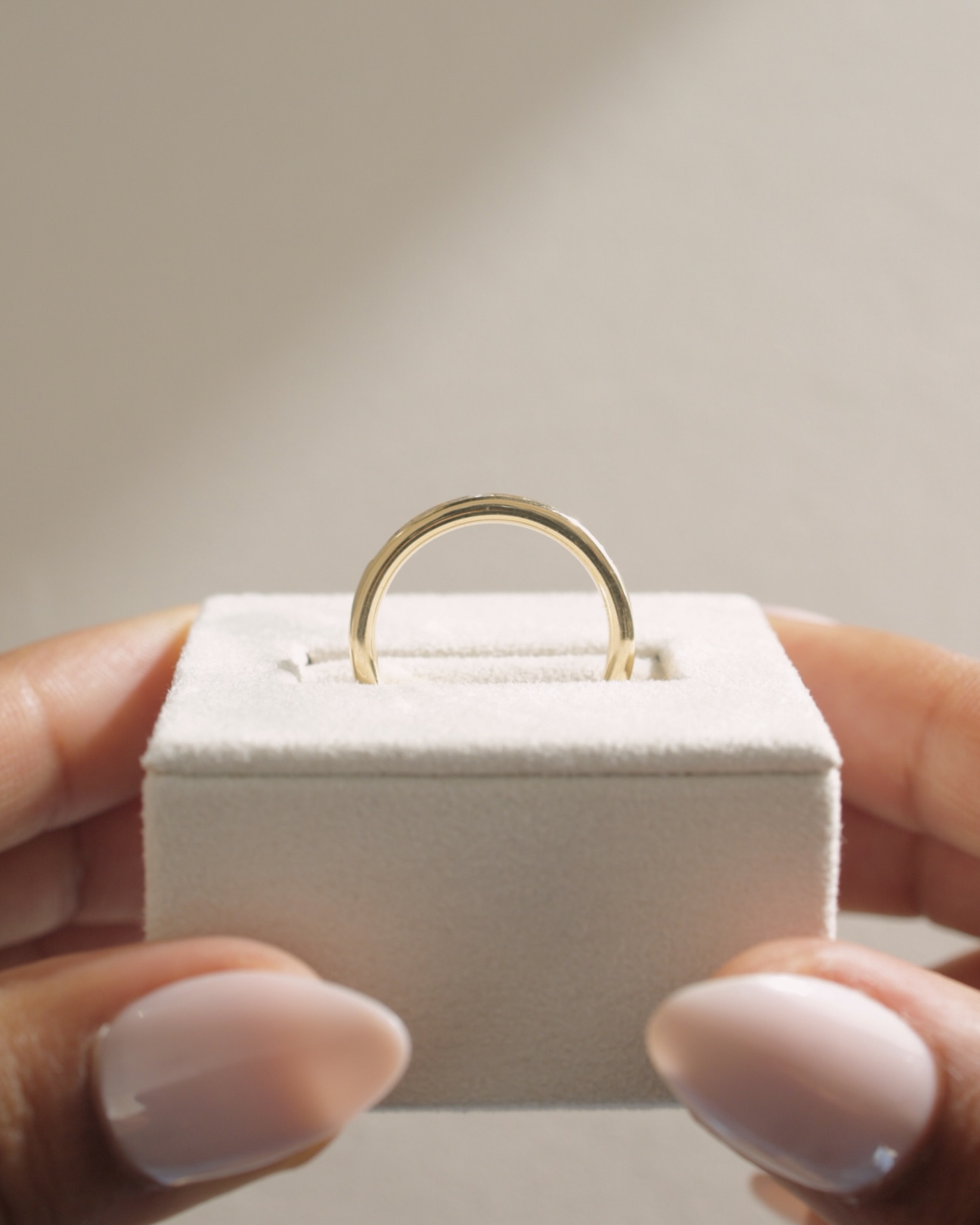 Miranda - Channel Set Wedding Ring Lifestyle Image