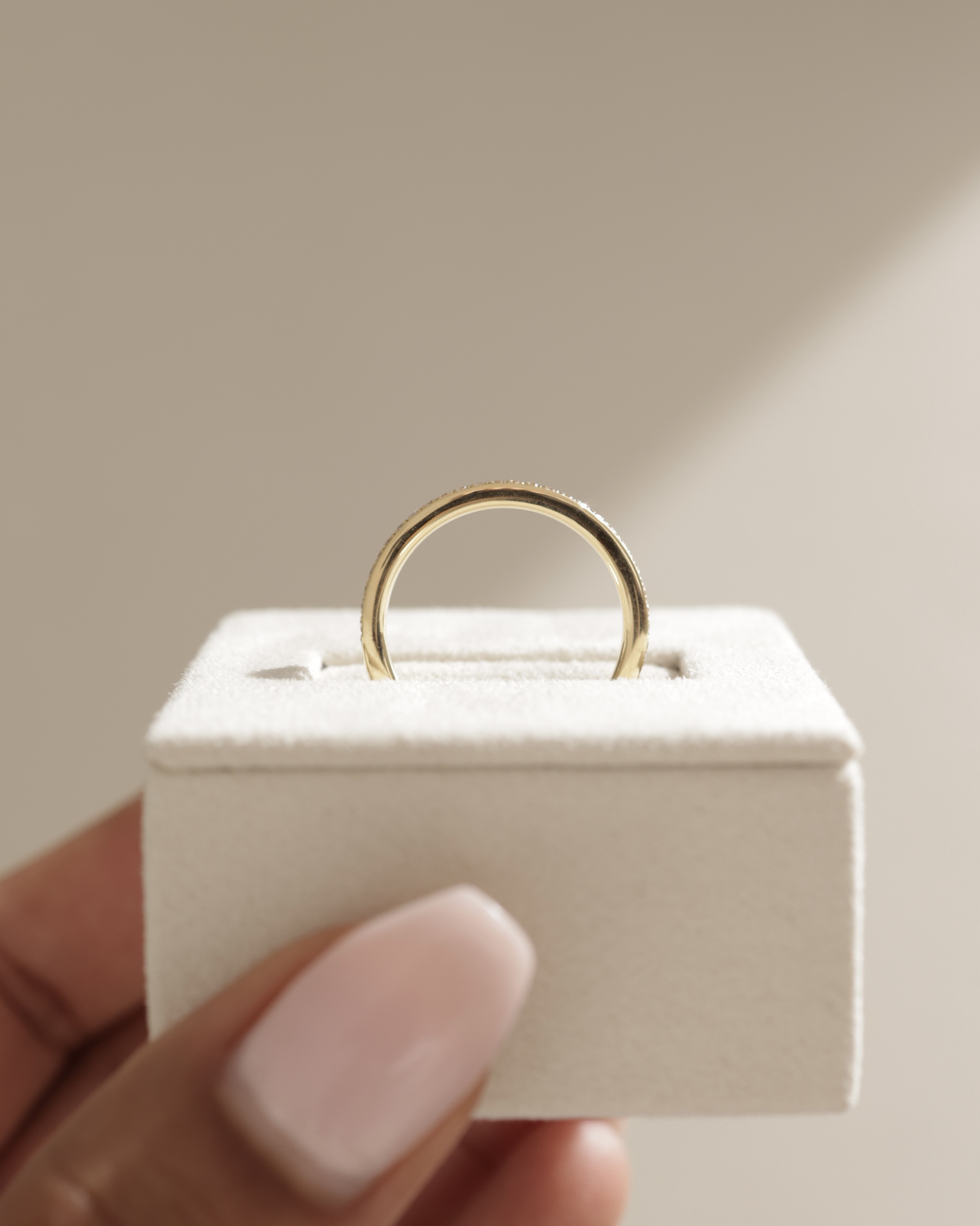 Monet - Micropave Wedding Ring Lifestyle Image