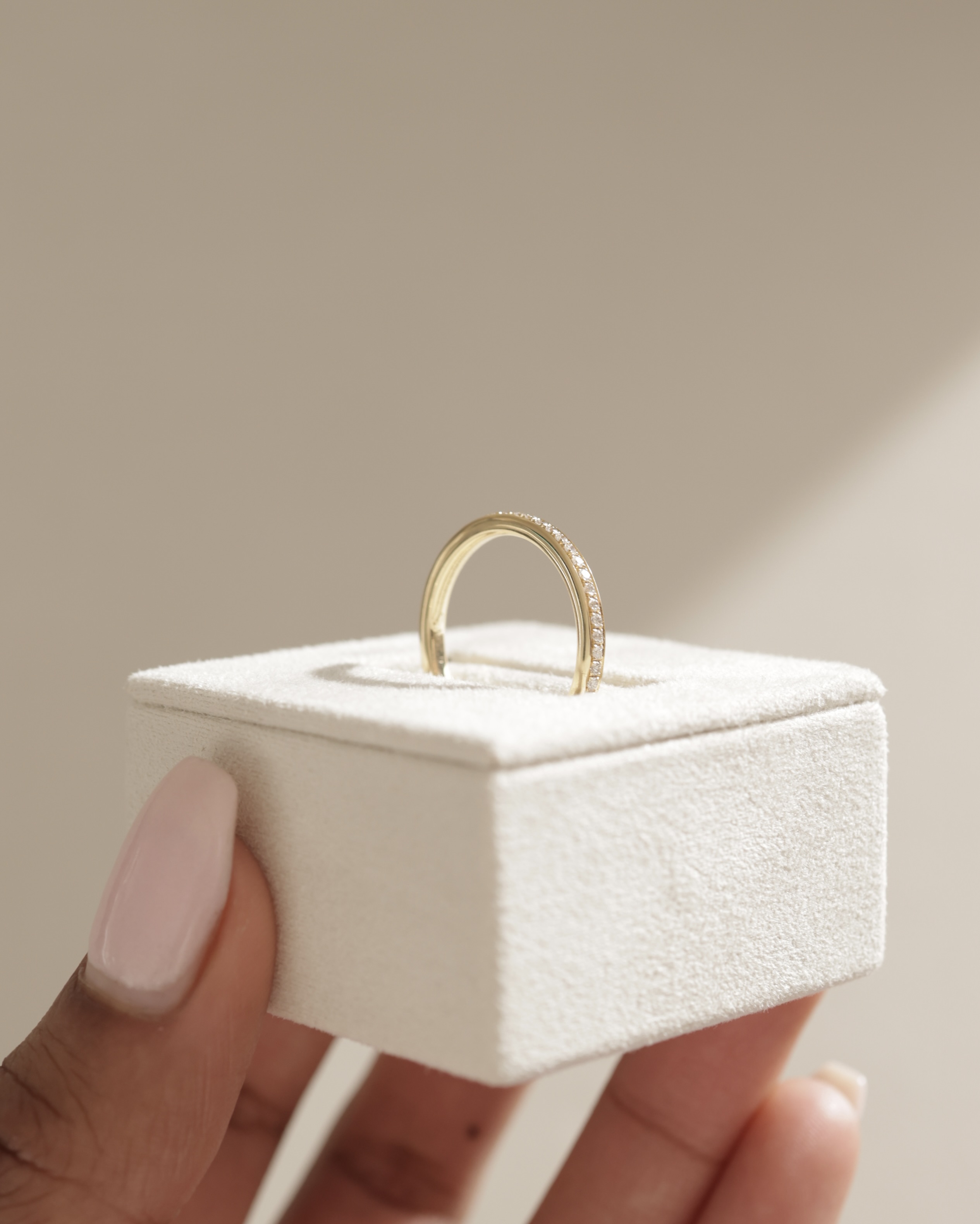 Monet - Micropave Wedding Ring Lifestyle Image