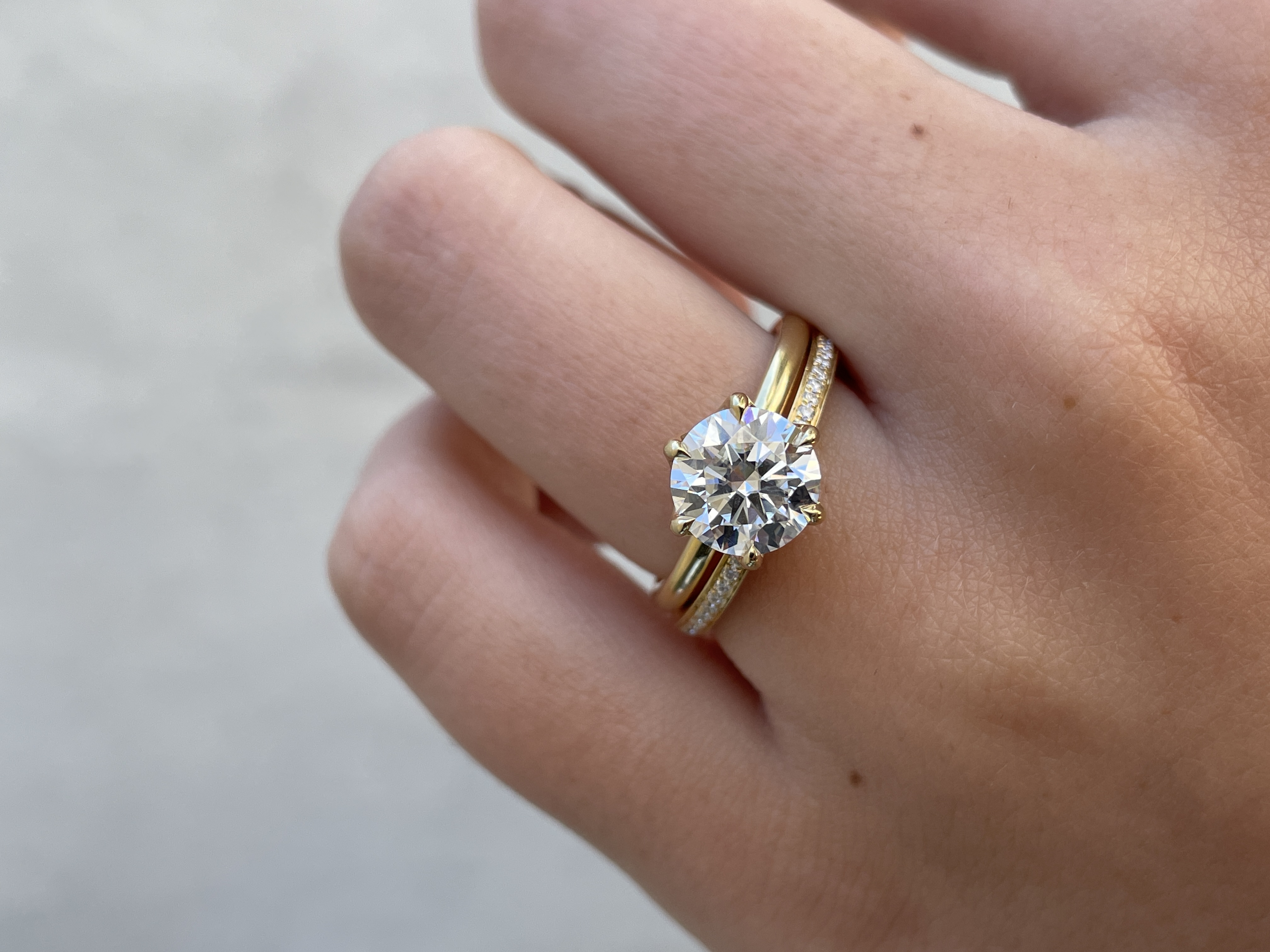 Monet - Micropave Wedding Ring Lifestyle Image