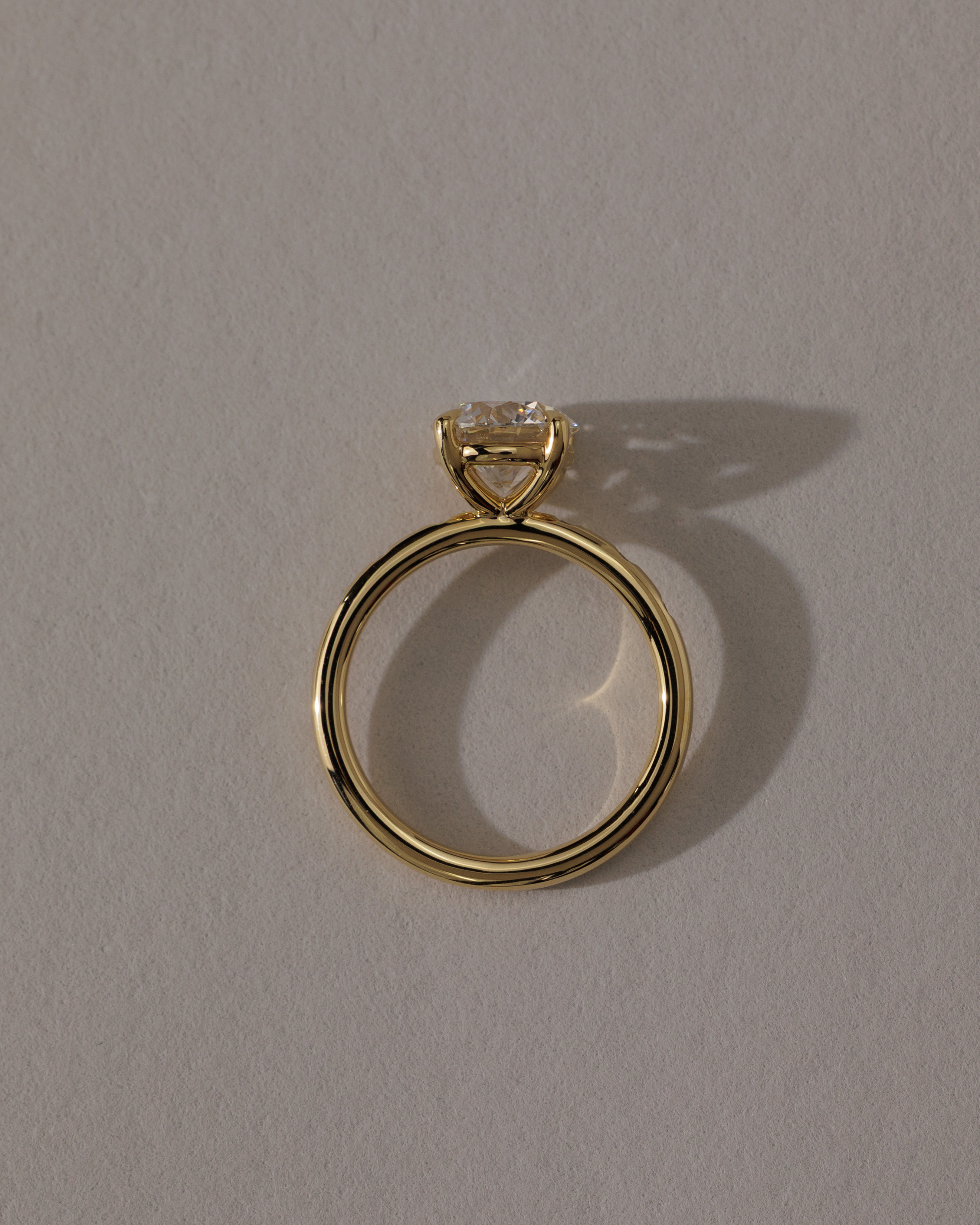 Nekija - 4 Claw Round Solitaire with Accent Stones Lifestyle Image