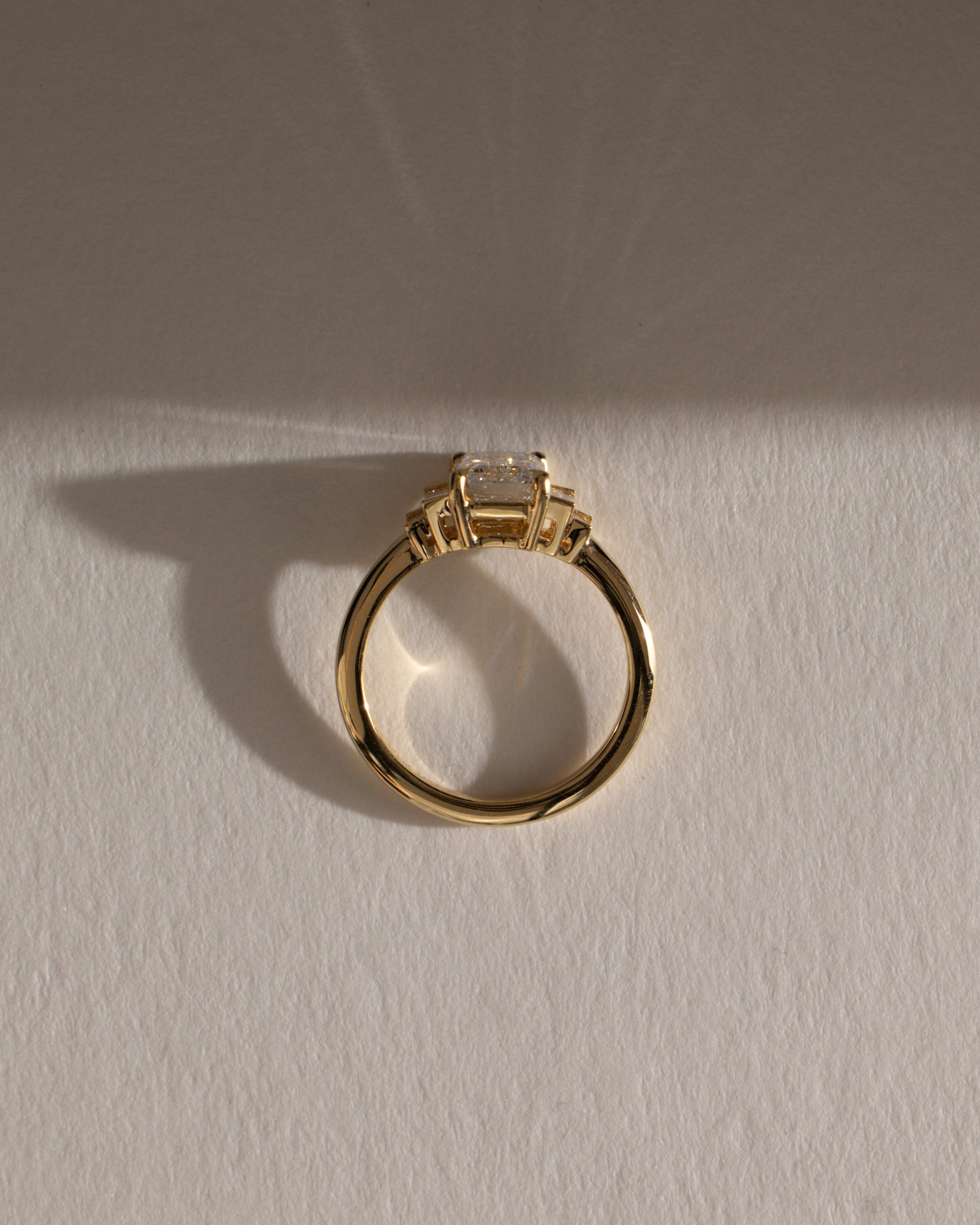 Nina - Emerald Trilogy with Baguette Side Stones Lifestyle Image