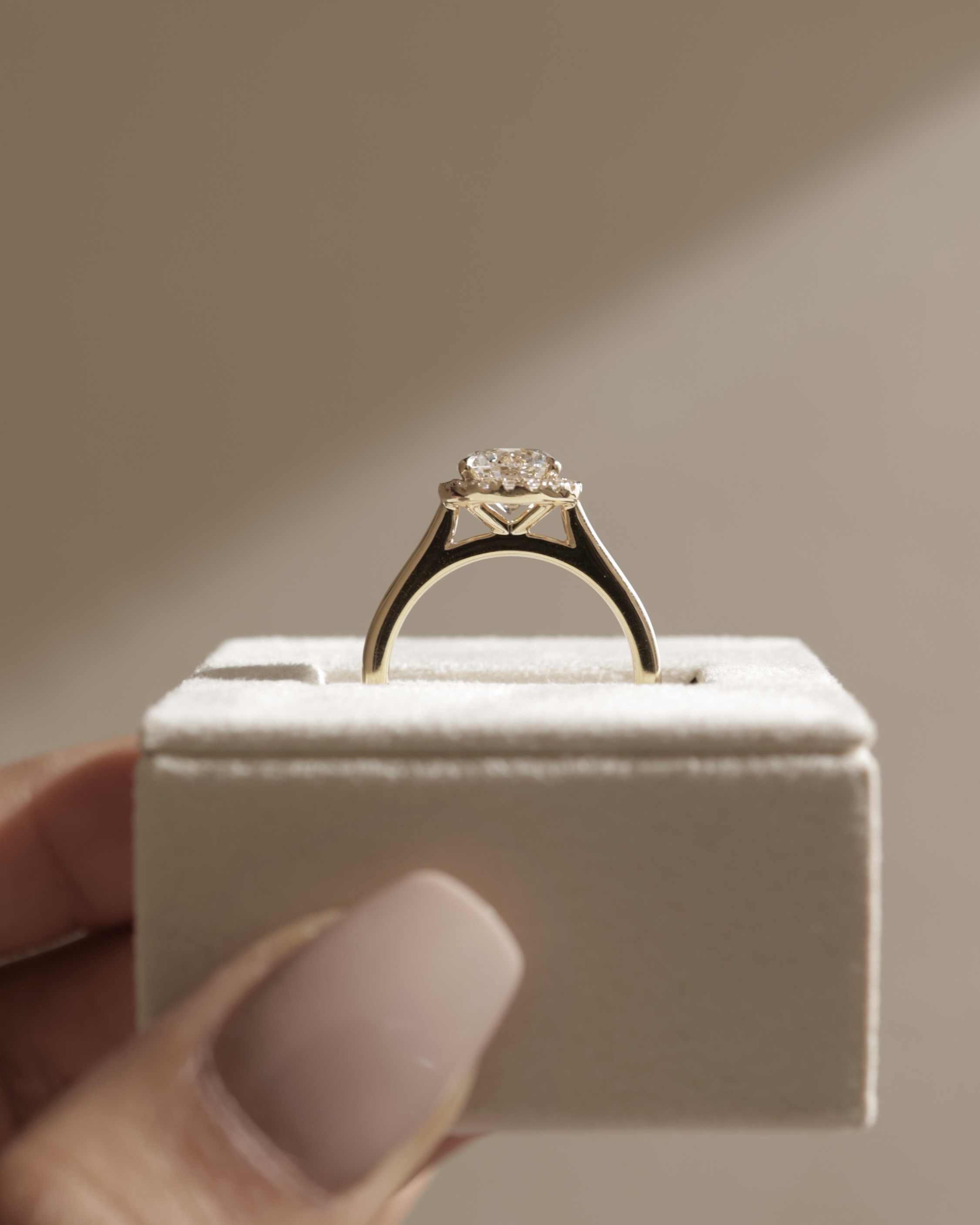 Nola - Round Halo with Cathedral Lifestyle Image