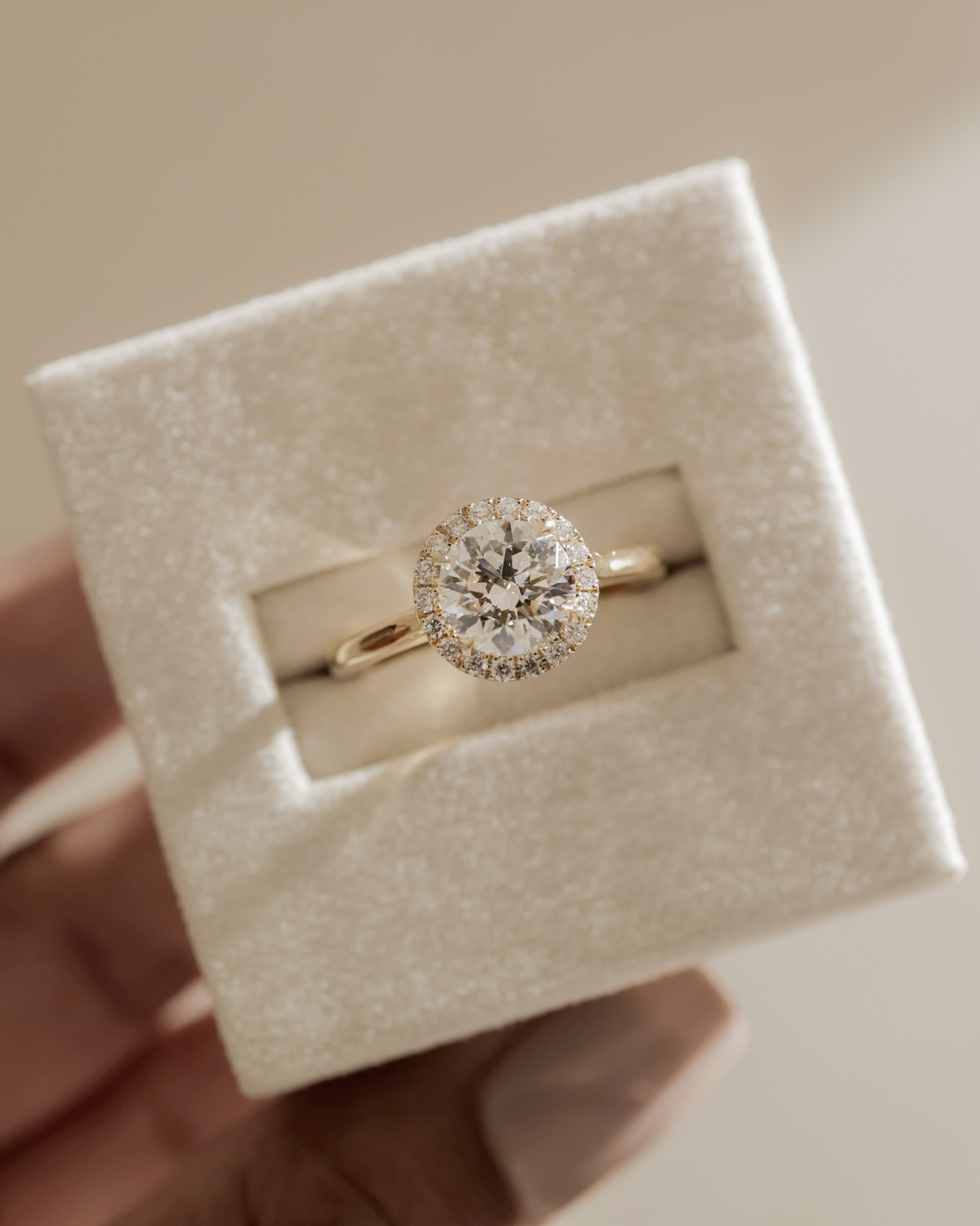 Nola - Round Halo with Cathedral Lifestyle Image