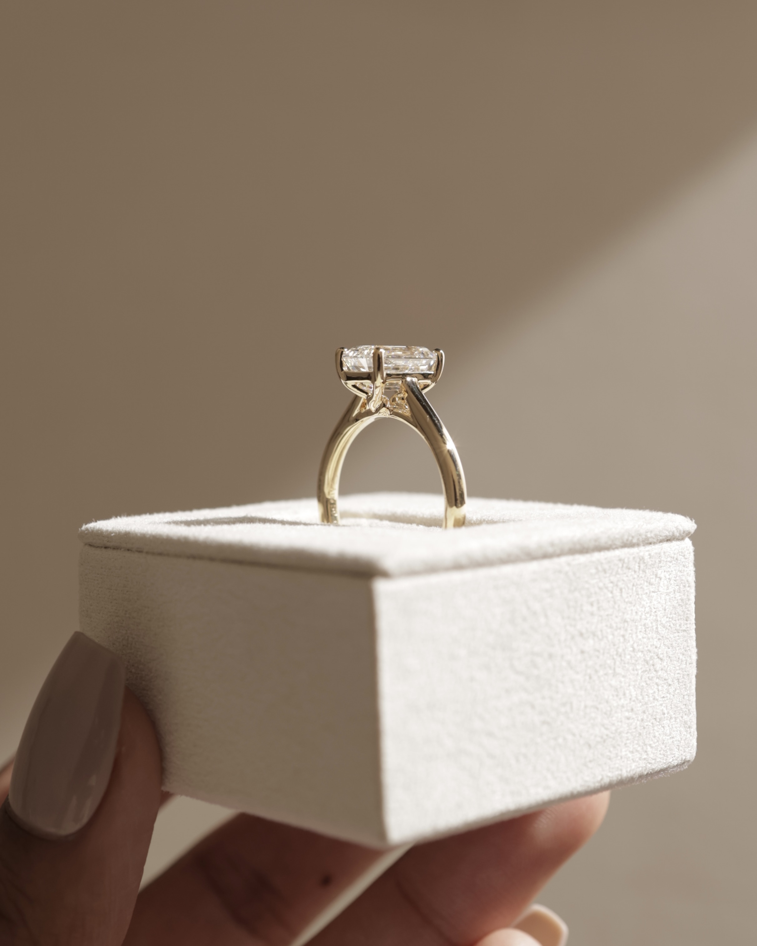 Nora - Emerald Cathedral Solitaire Lifestyle Image