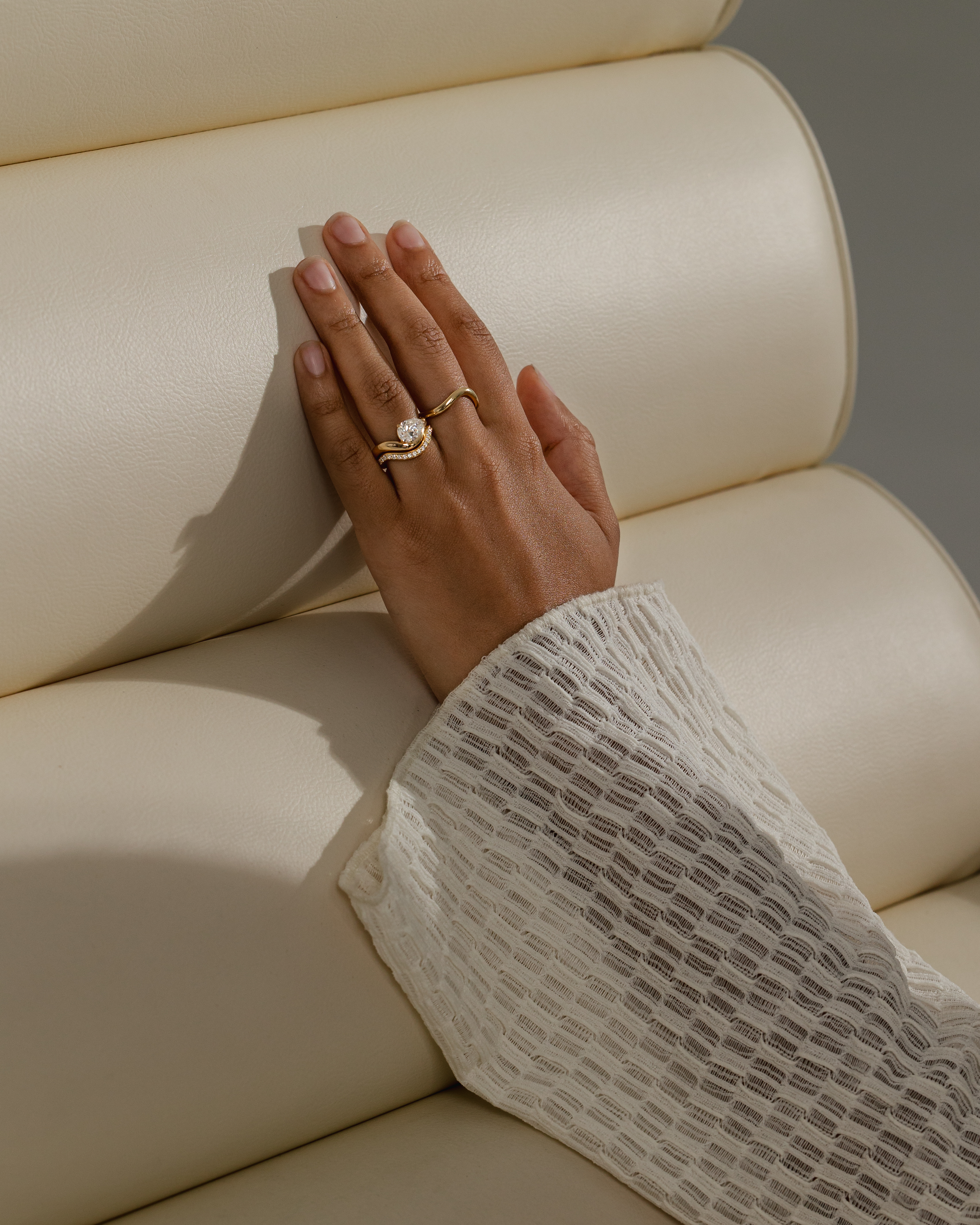 Ocea - Curved Wedding Band Lifestyle Image