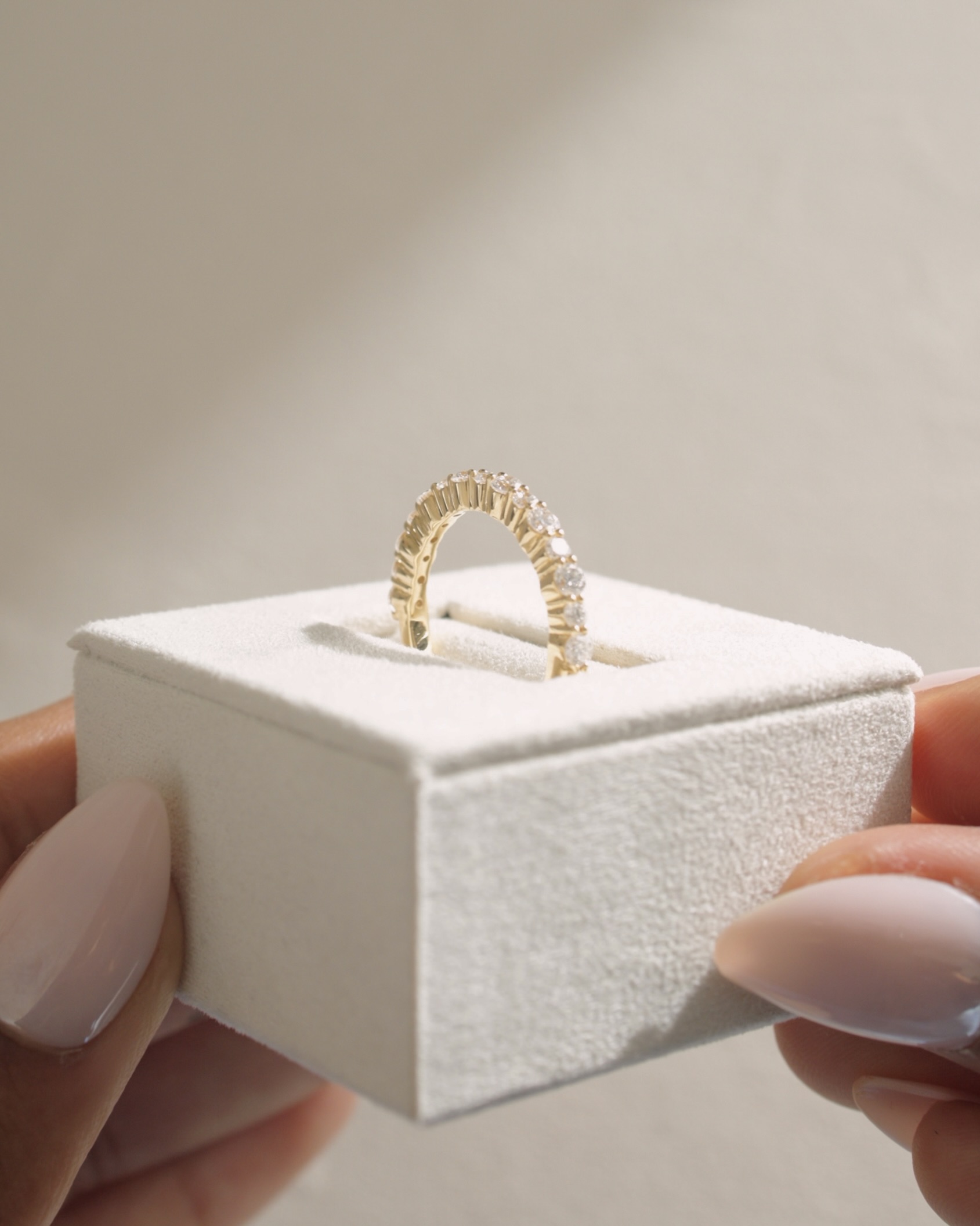 Petra - Half Eternity Wedding Ring Lifestyle Image