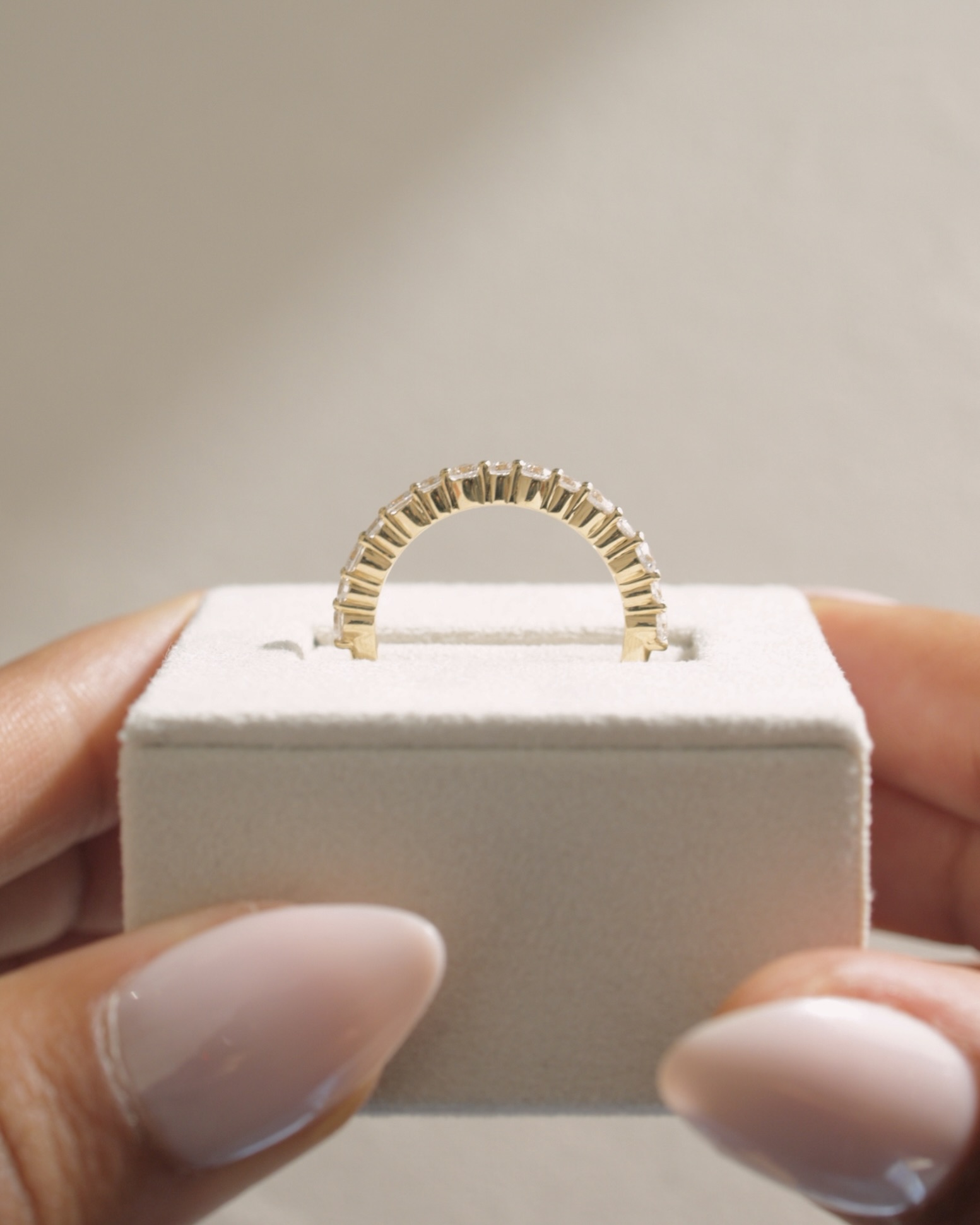 Petra - Half Eternity Wedding Ring Lifestyle Image