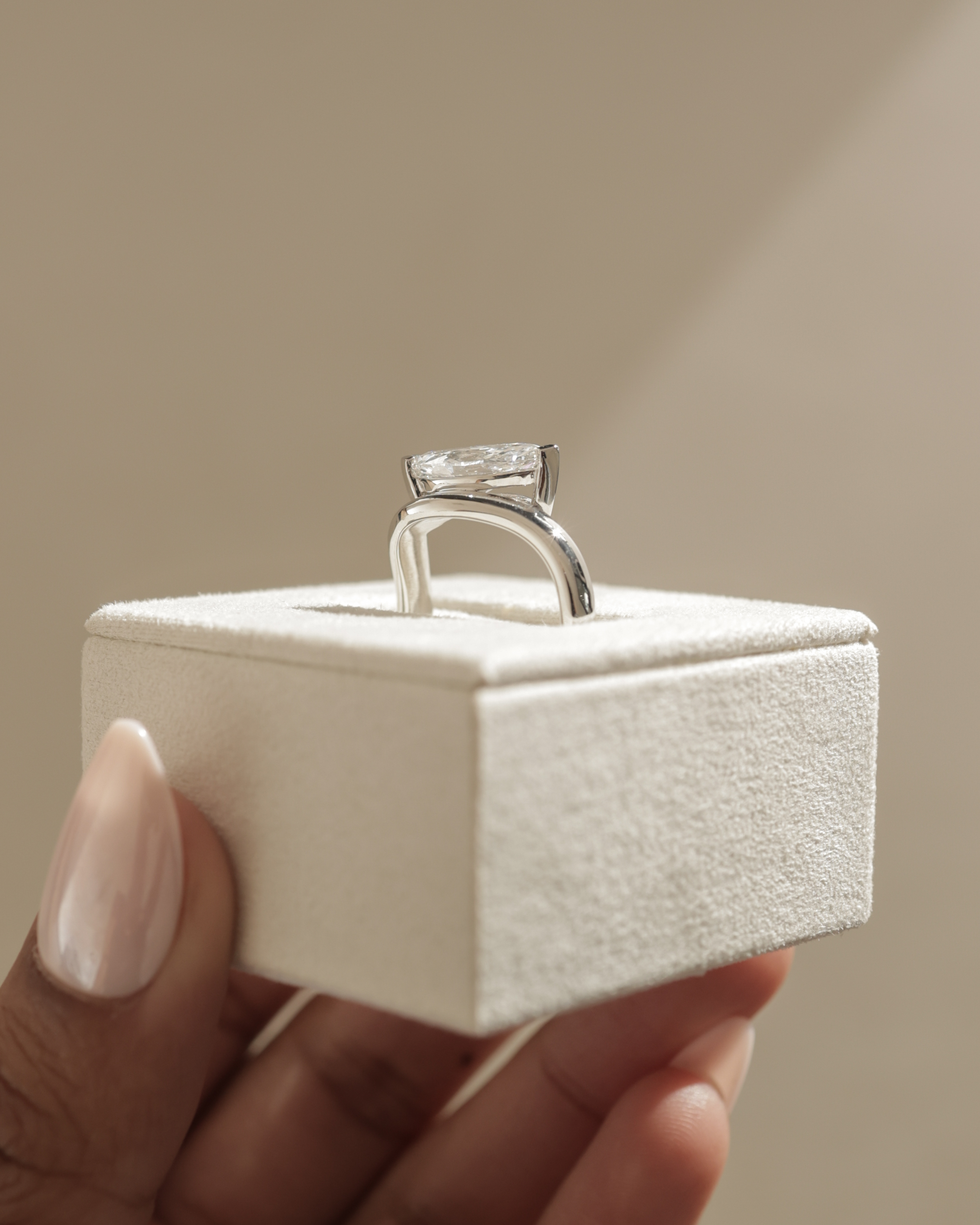 Pia - Marquise Solitaire with Twist Band Lifestyle Image