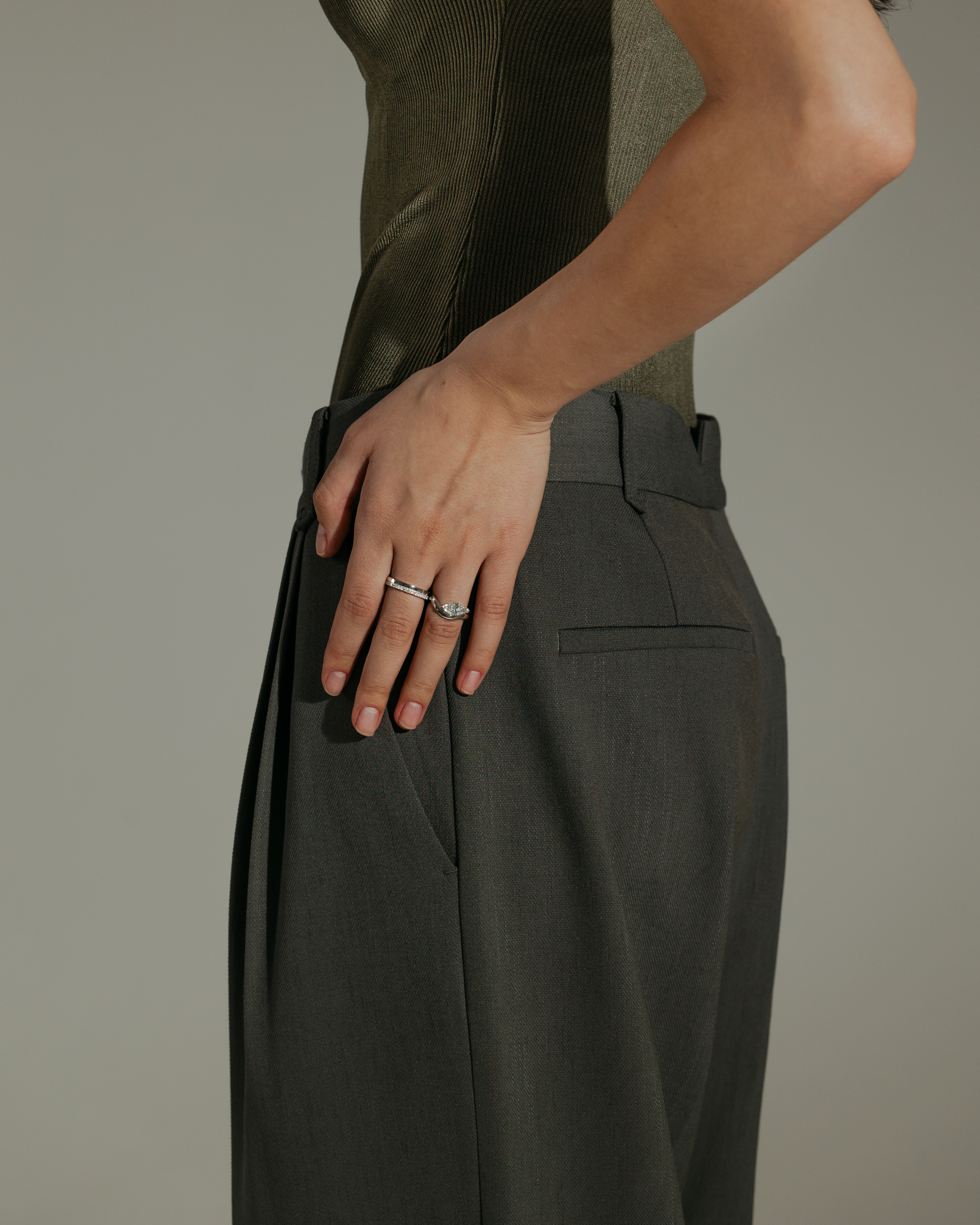 Pia - Marquise Solitaire with Twist Band Lifestyle Image