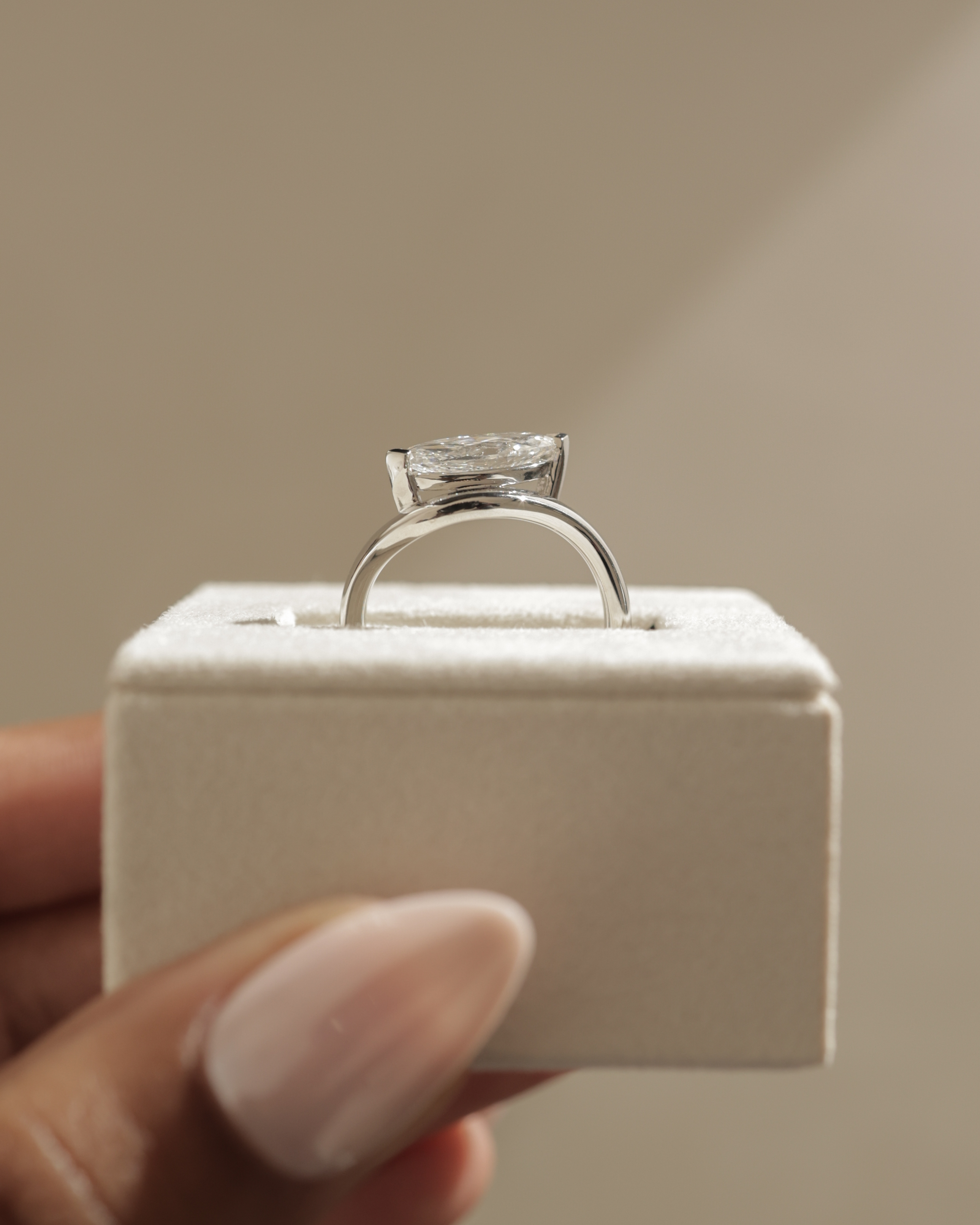 Pia - Marquise Solitaire with Twist Band Lifestyle Image