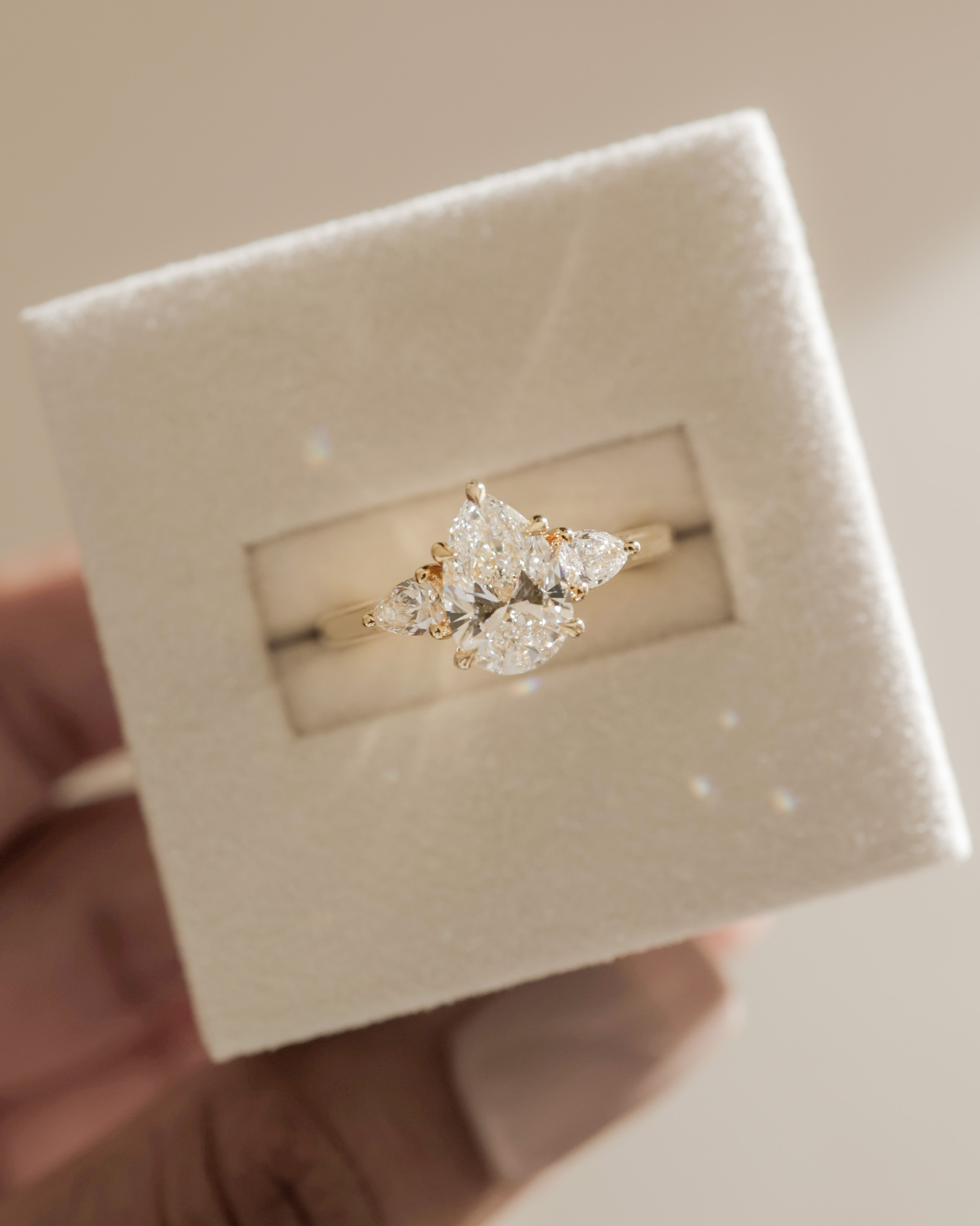 Rosalia - Pear Trilogy with Cathedral Setting Lifestyle Image