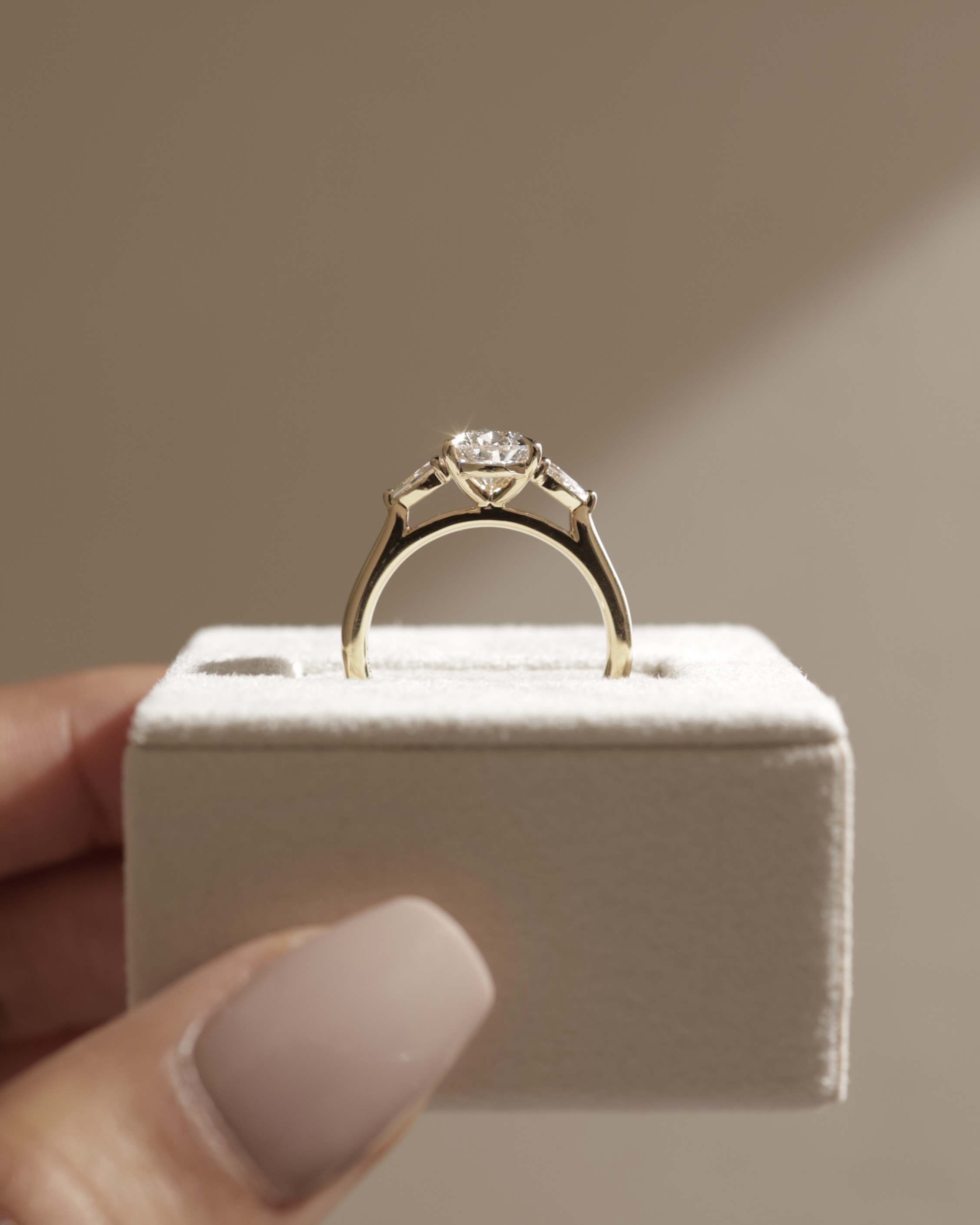 Rosalia - Pear Trilogy with Cathedral Setting Lifestyle Image