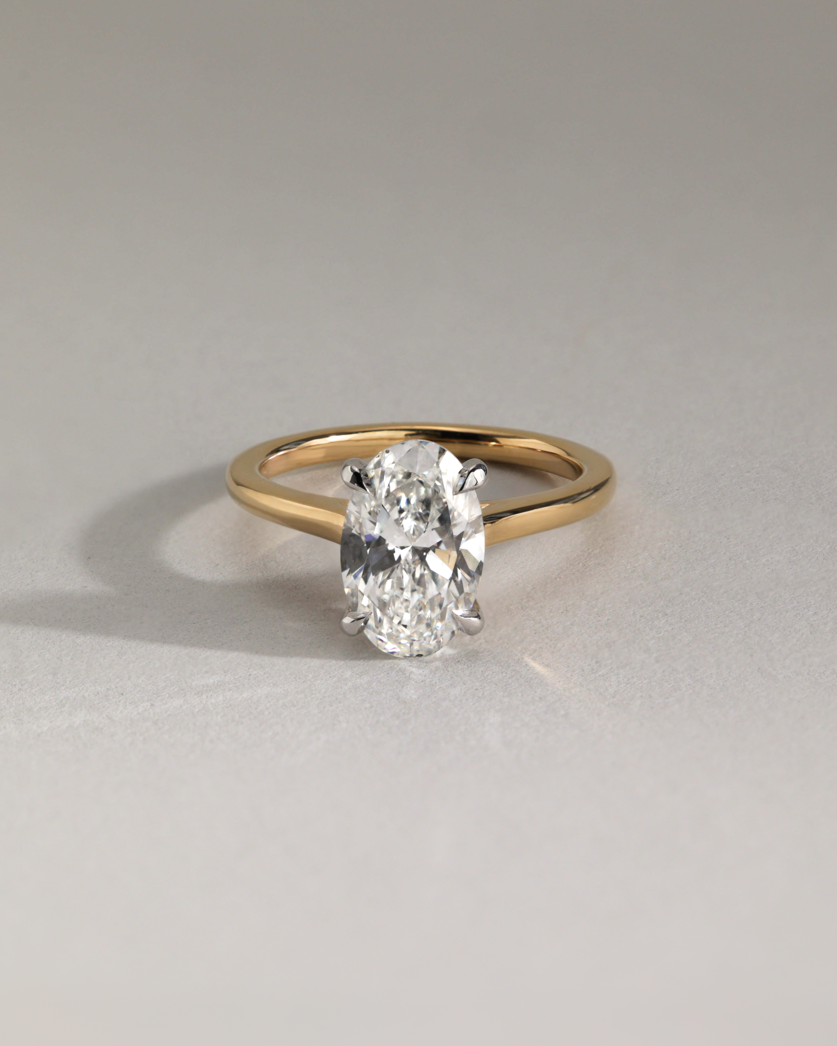 Scarlett - Oval Cathedral Solitaire with Hidden Halo Lifestyle Image