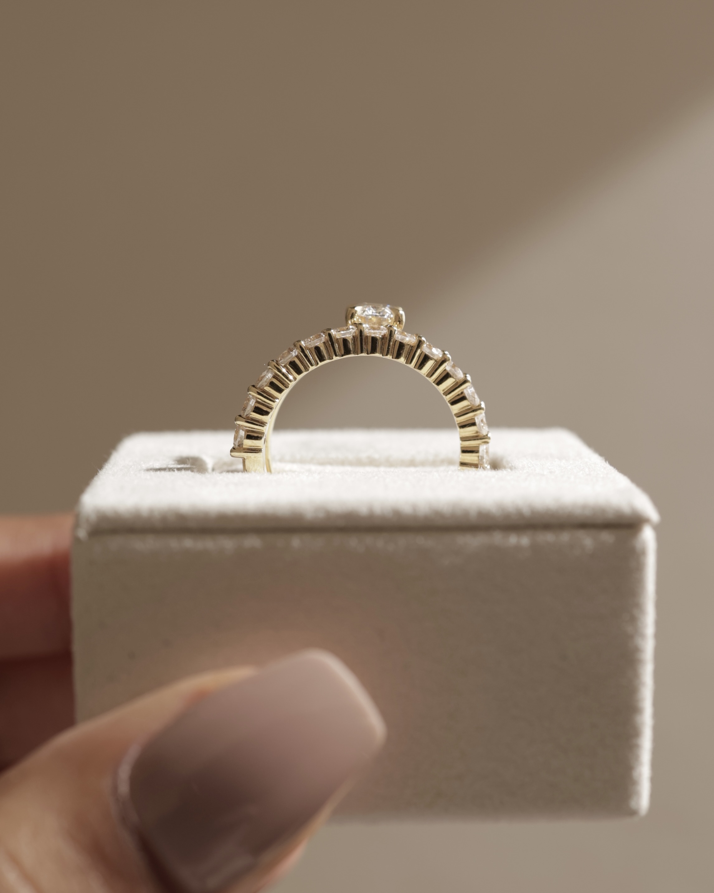 Sevela - Oval Solitaire Wrap Ring Lifestyle Image