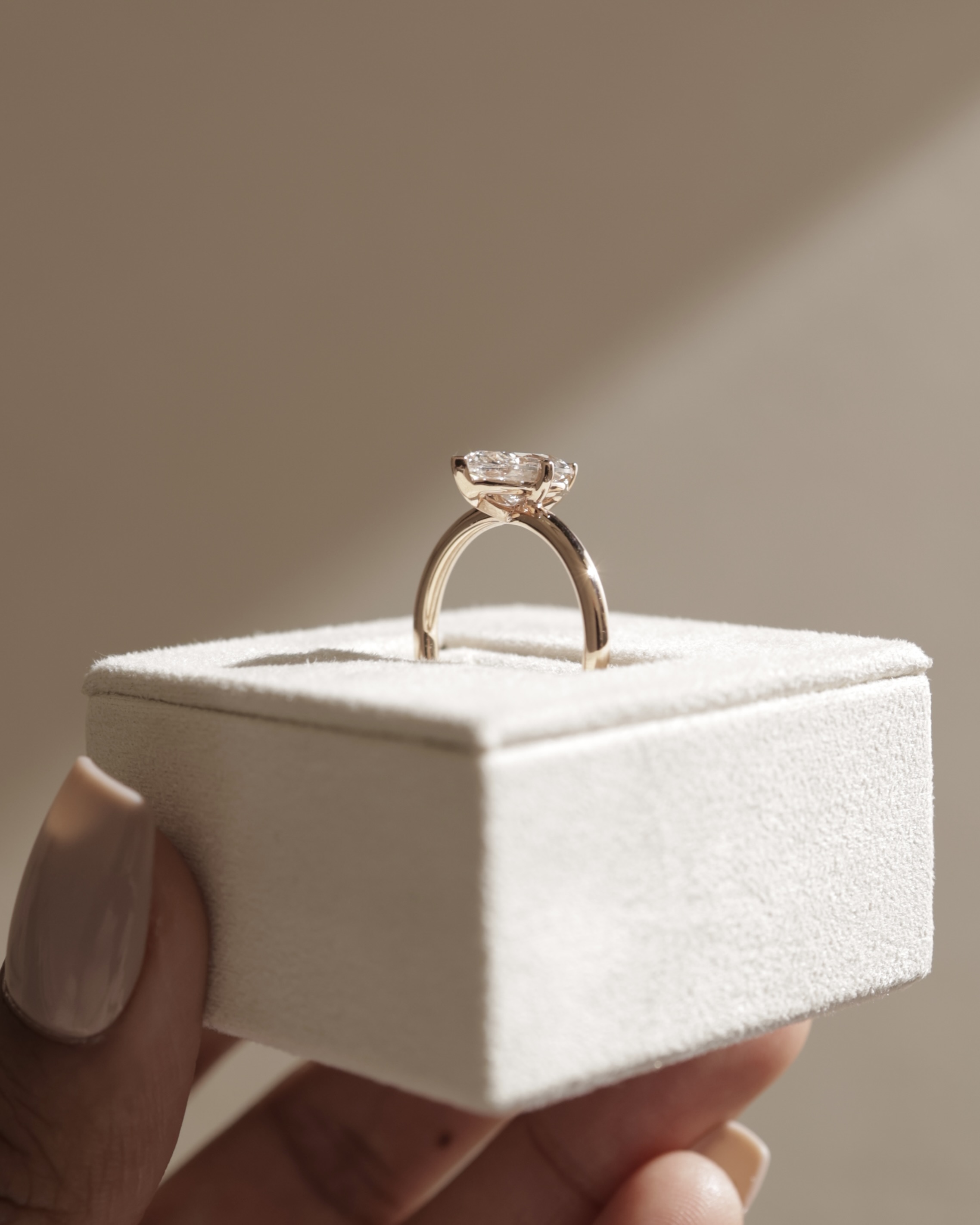 Sherry - V Claw Marquise Solitaire Lifestyle Image