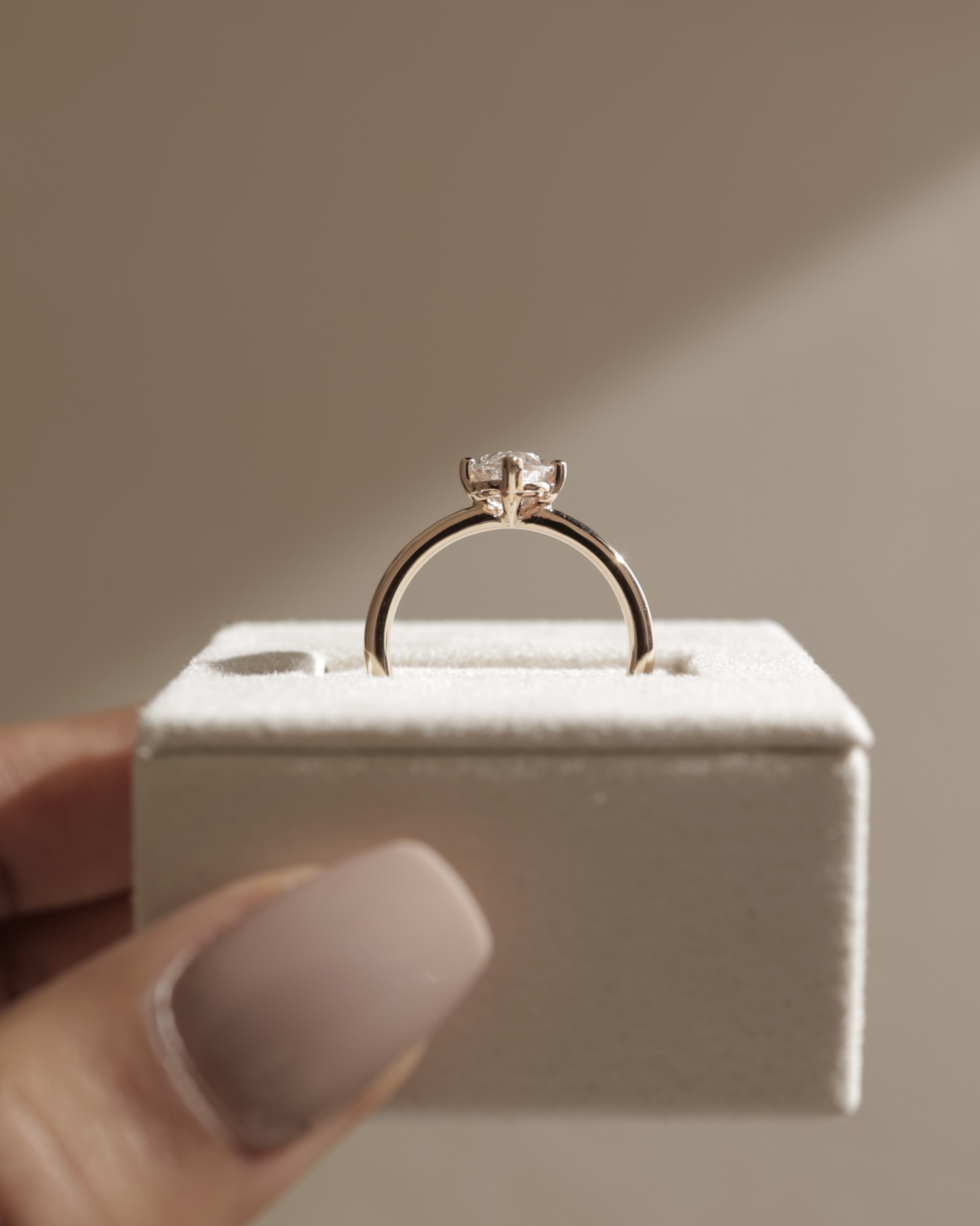 Sherry - V Claw Marquise Solitaire Lifestyle Image