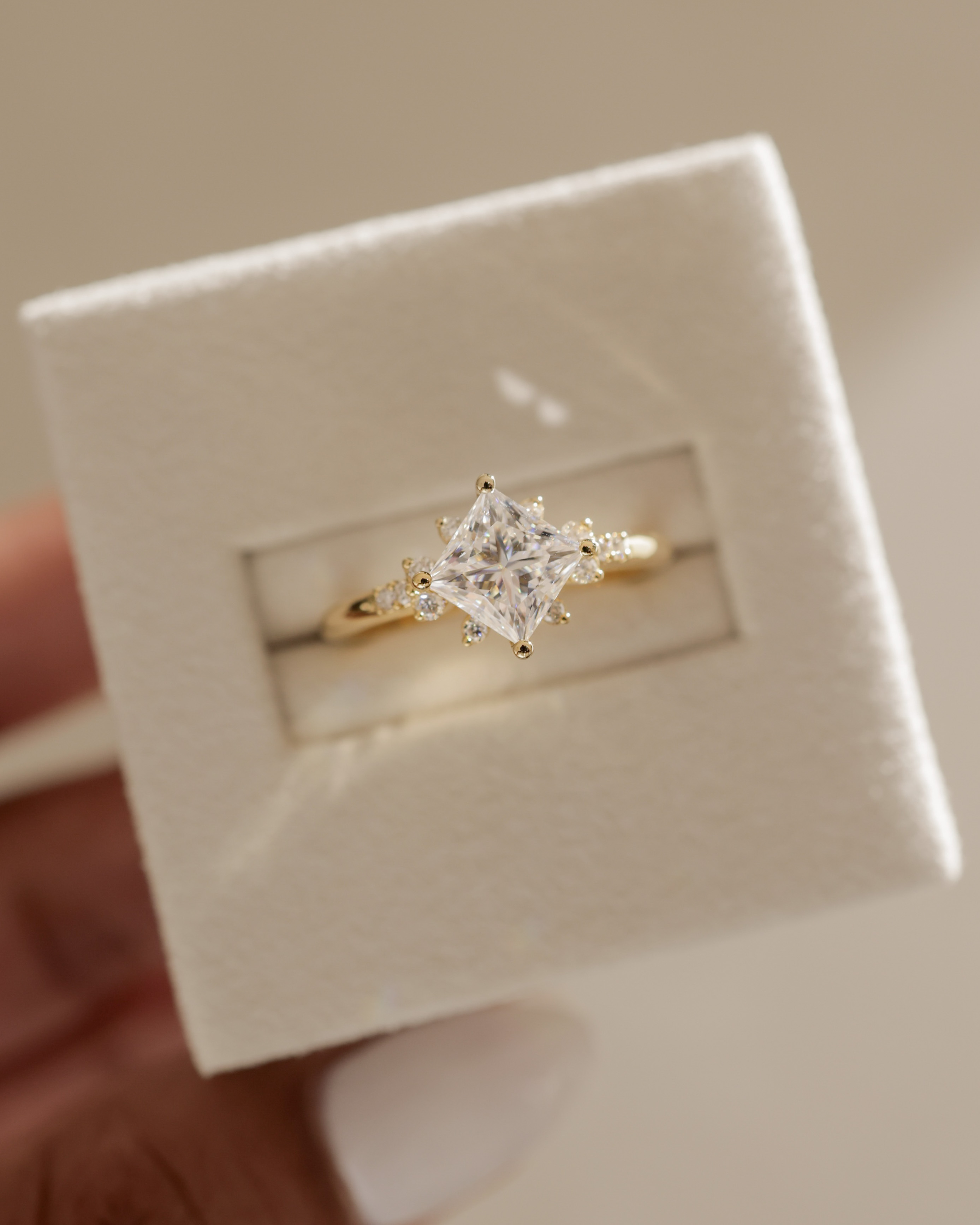 Sophia - Princess Solitaire with Accent Stones Lifestyle Image