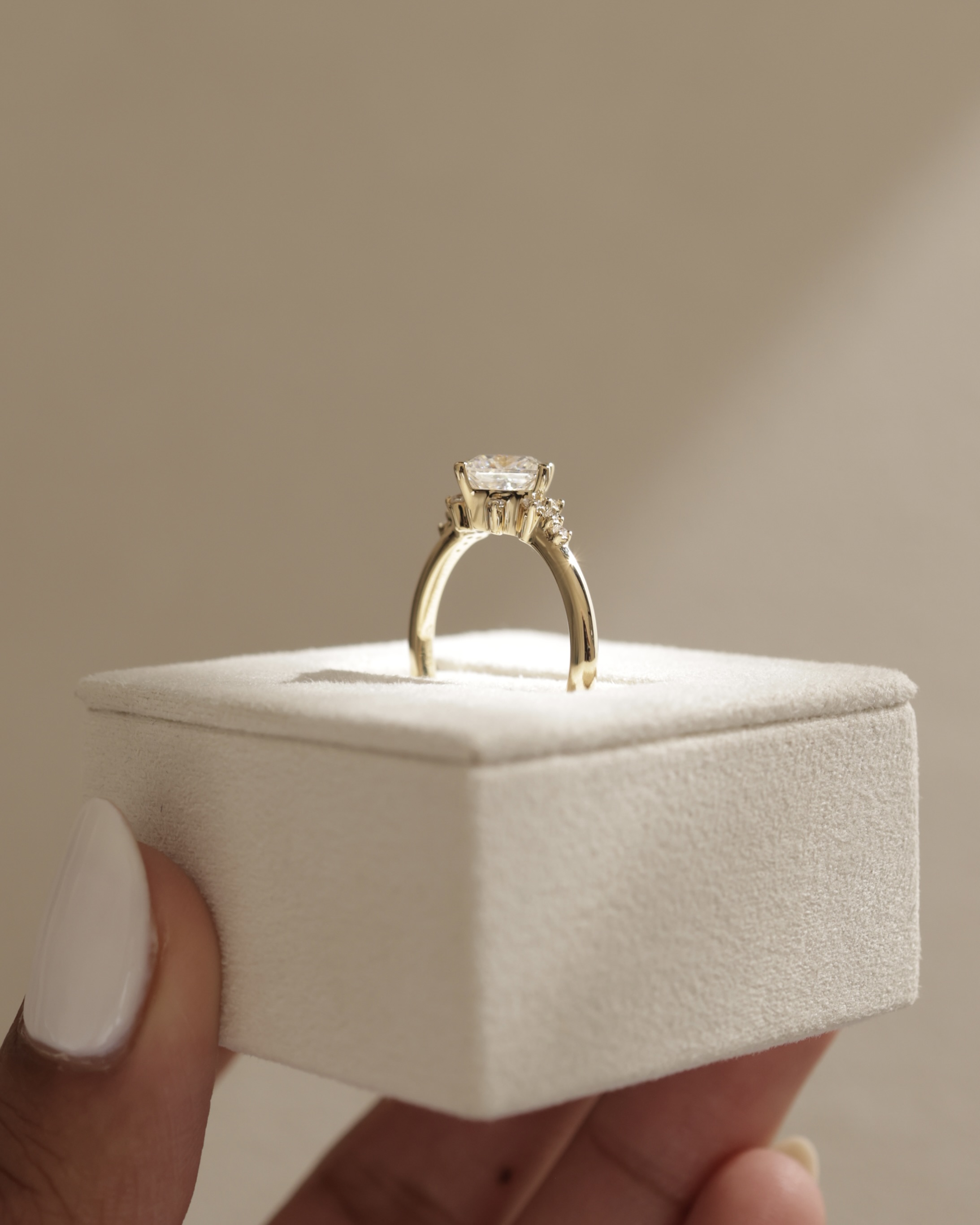 Sophia - Princess Solitaire with Accent Stones Lifestyle Image