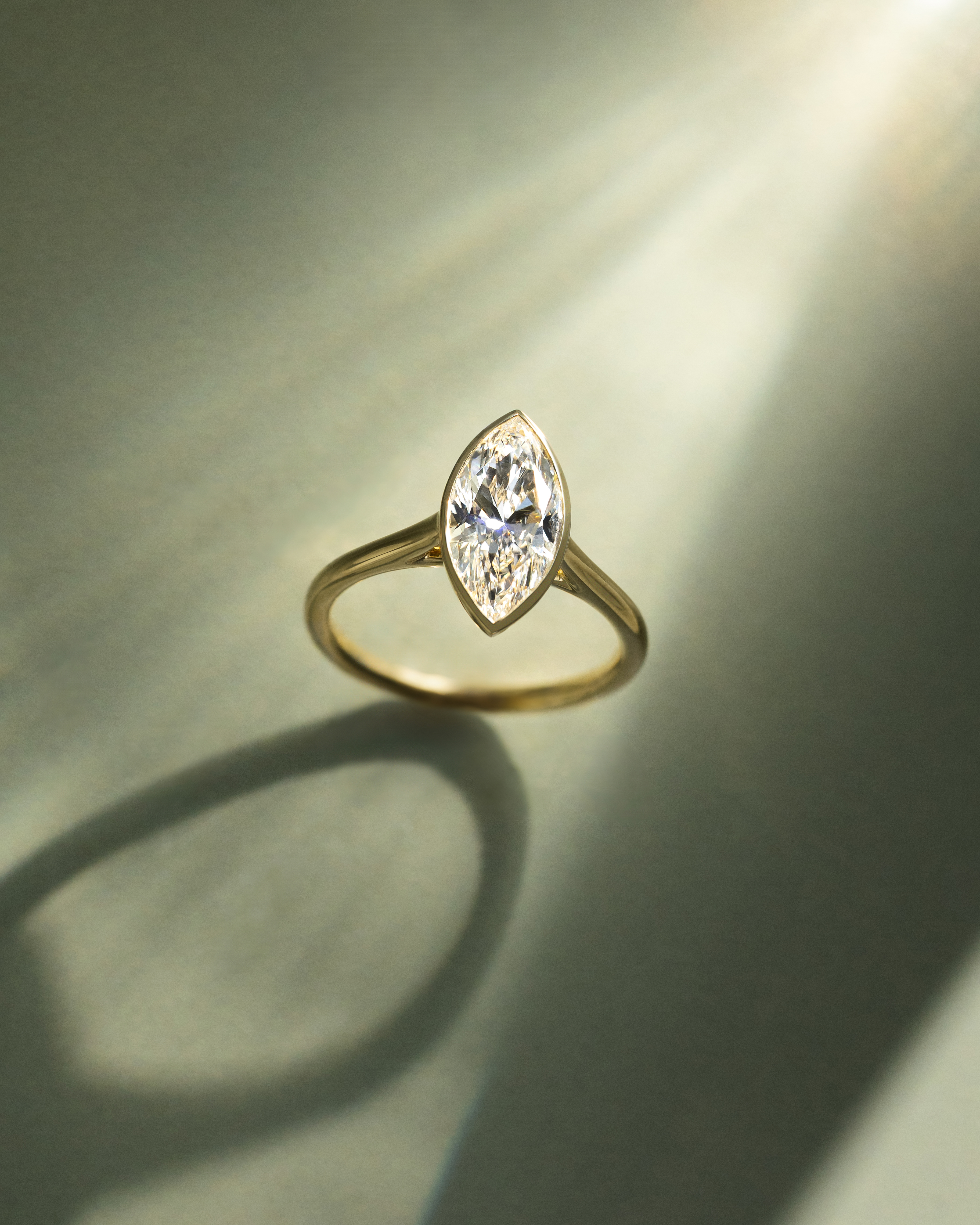 Stella - Marquise Solitaire with Cathedral Bezel Setting Lifestyle Image