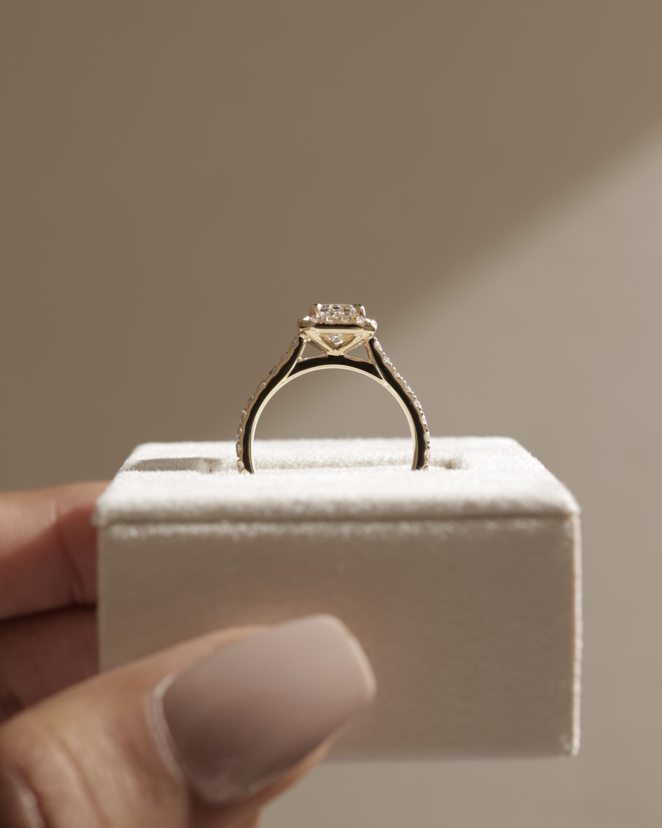 Vanessa  Emerald Halo with Pav Lifestyle Image