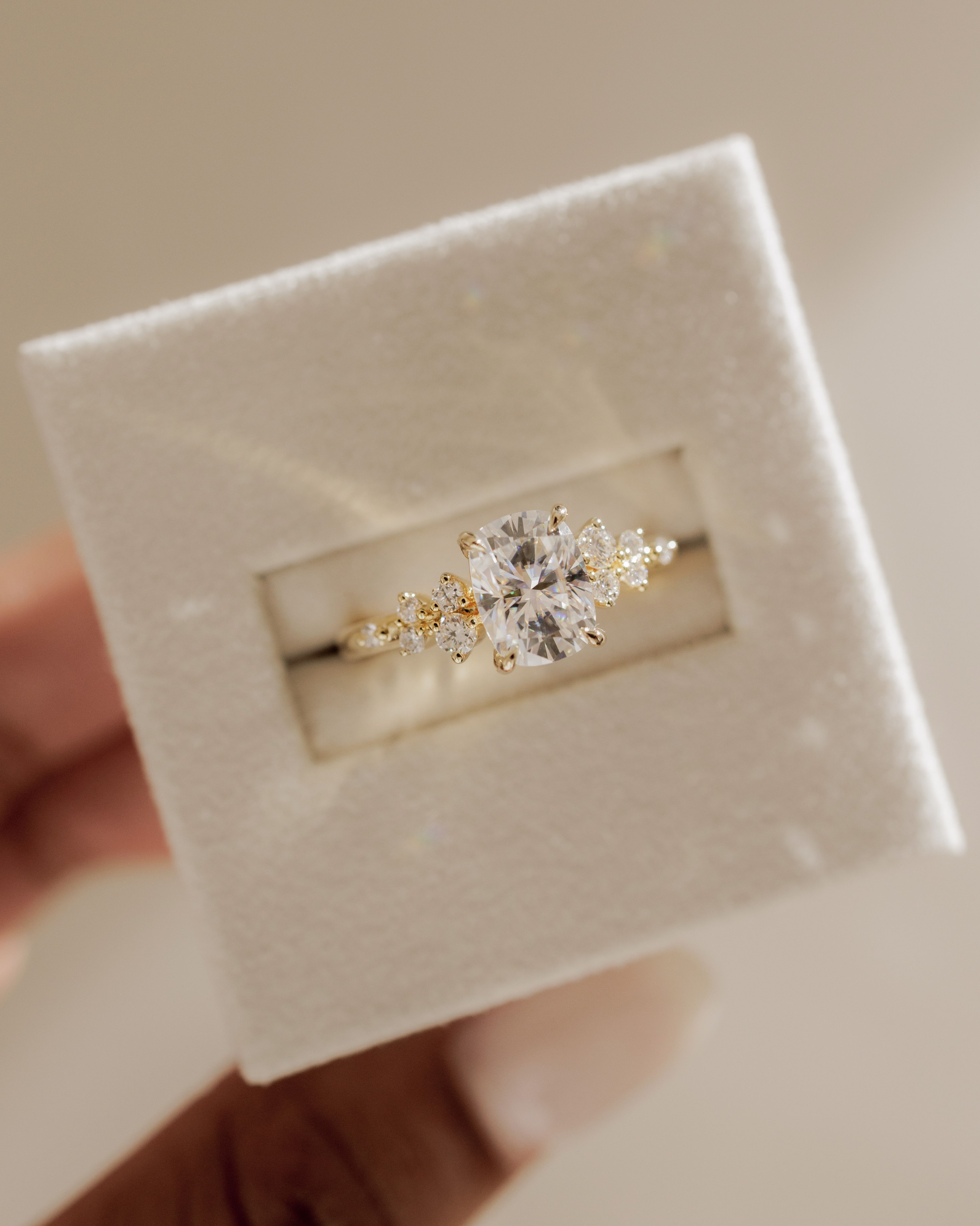 Winnie - Elongated Cushion with Accent Stones Lifestyle Image