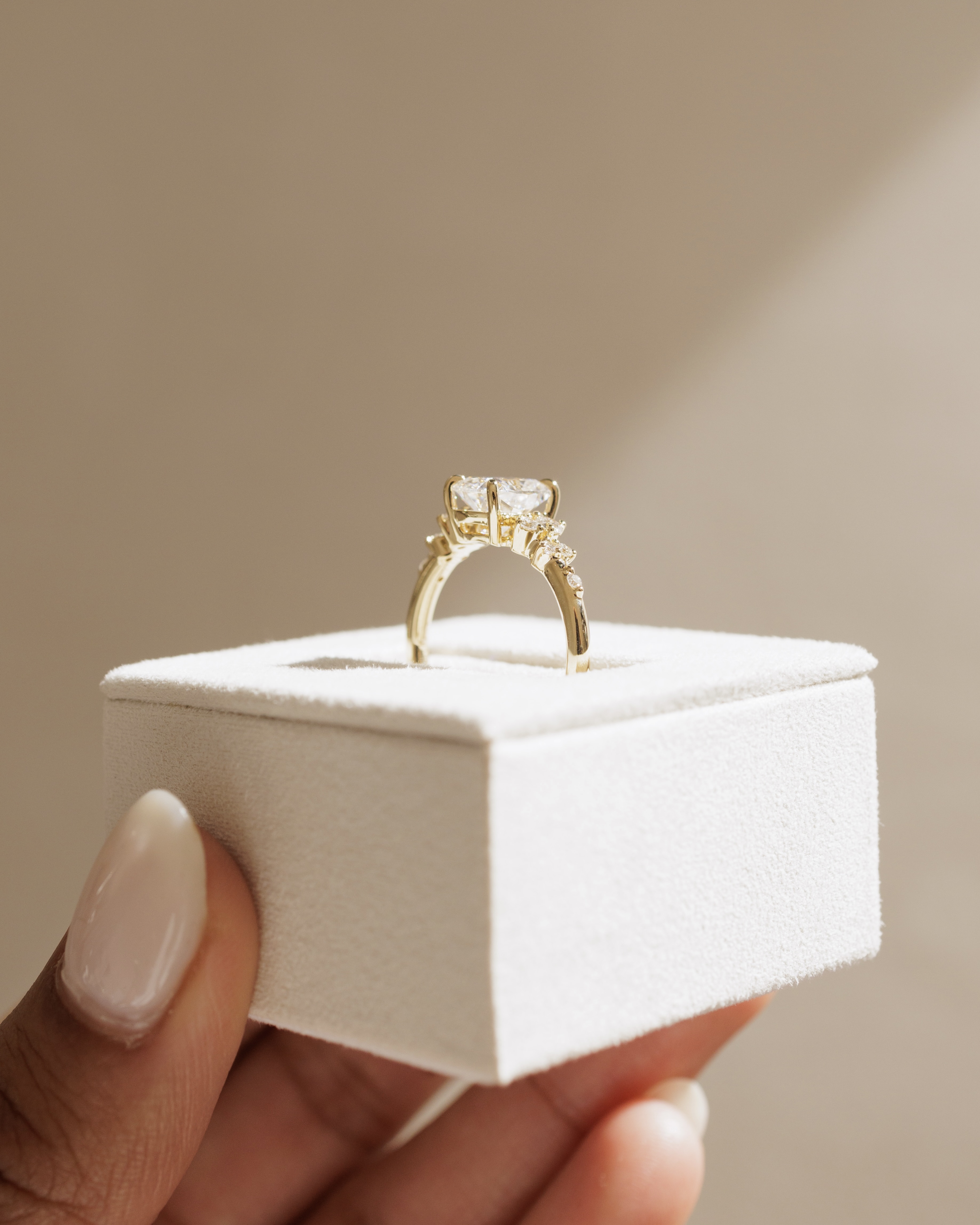 Winnie - Elongated Cushion with Accent Stones Lifestyle Image