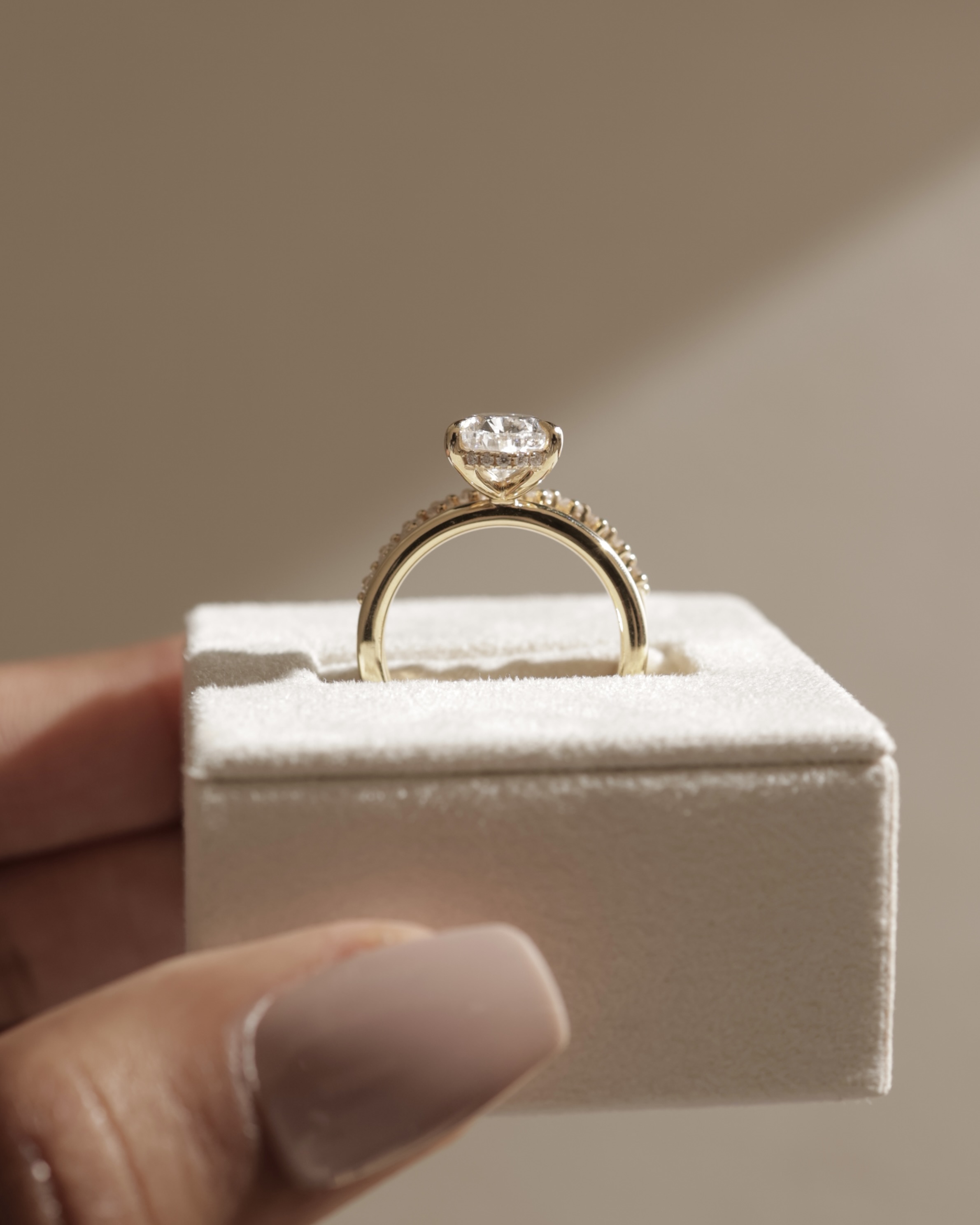 Xanthe - Double Band Pear Solitaire Lifestyle Image