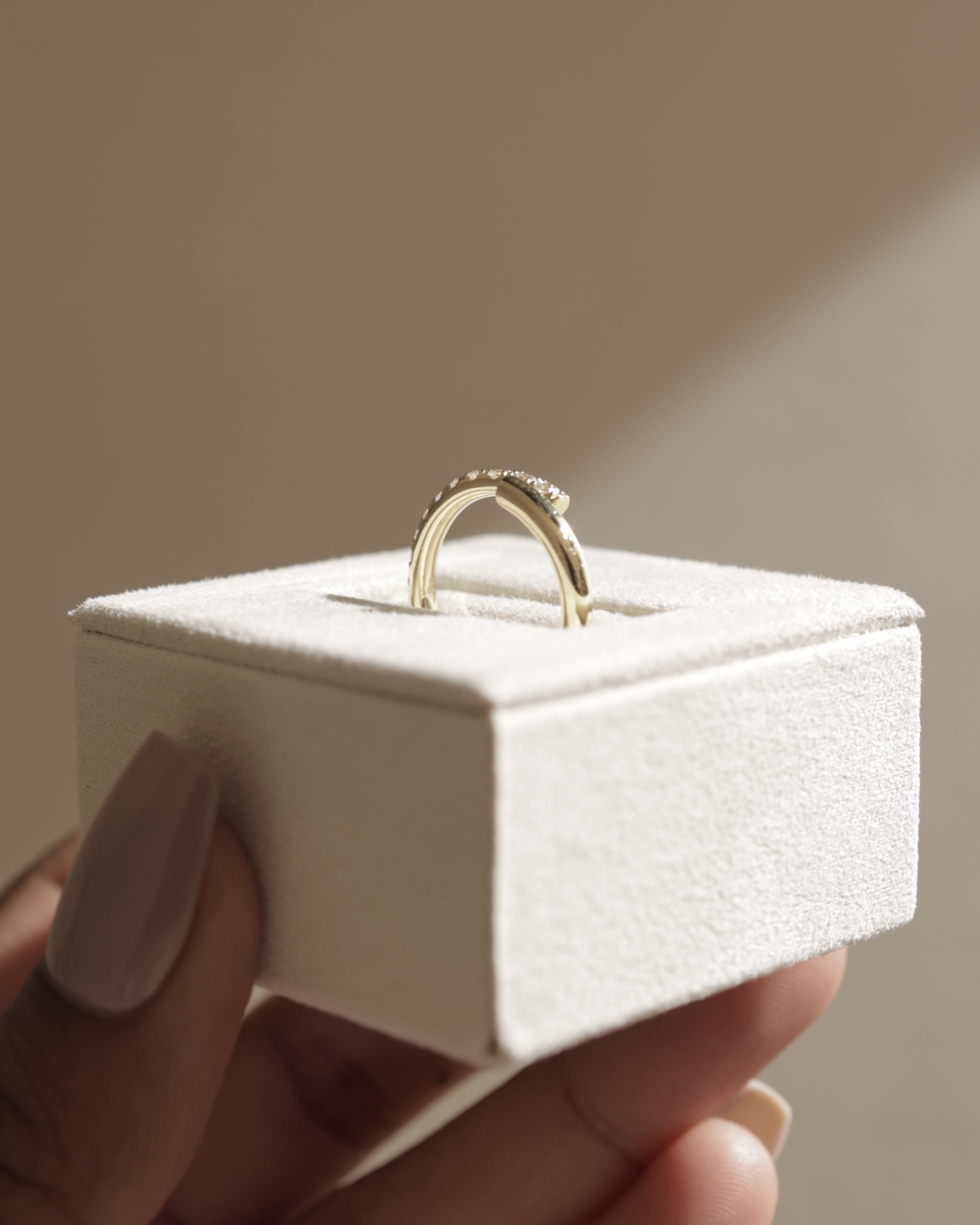 Yuki - Half Pave Wrap Ring Lifestyle Image