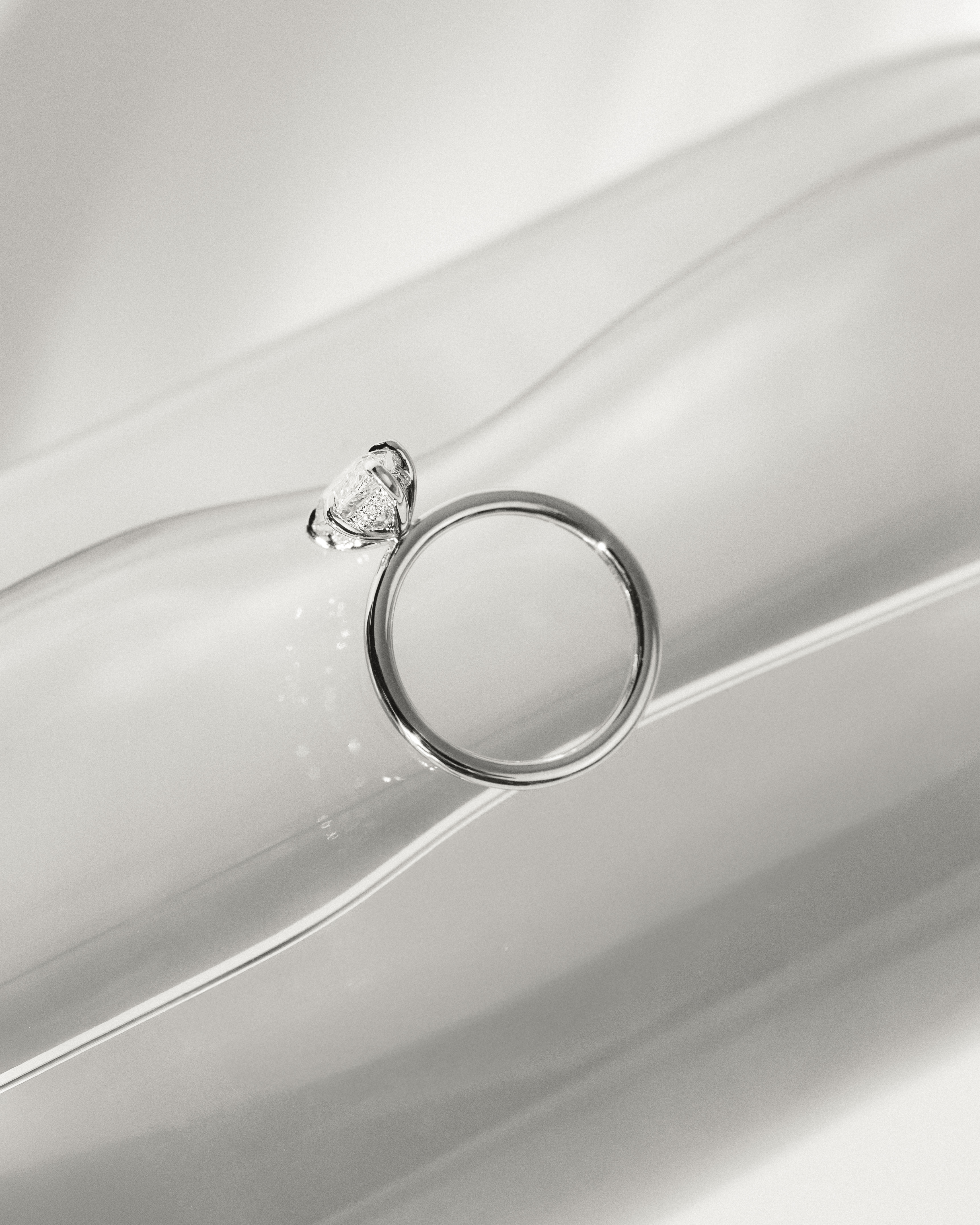 Zariyah - Marquise Solitaire with 6 Claw Setting and Hidden Halo Lifestyle Image